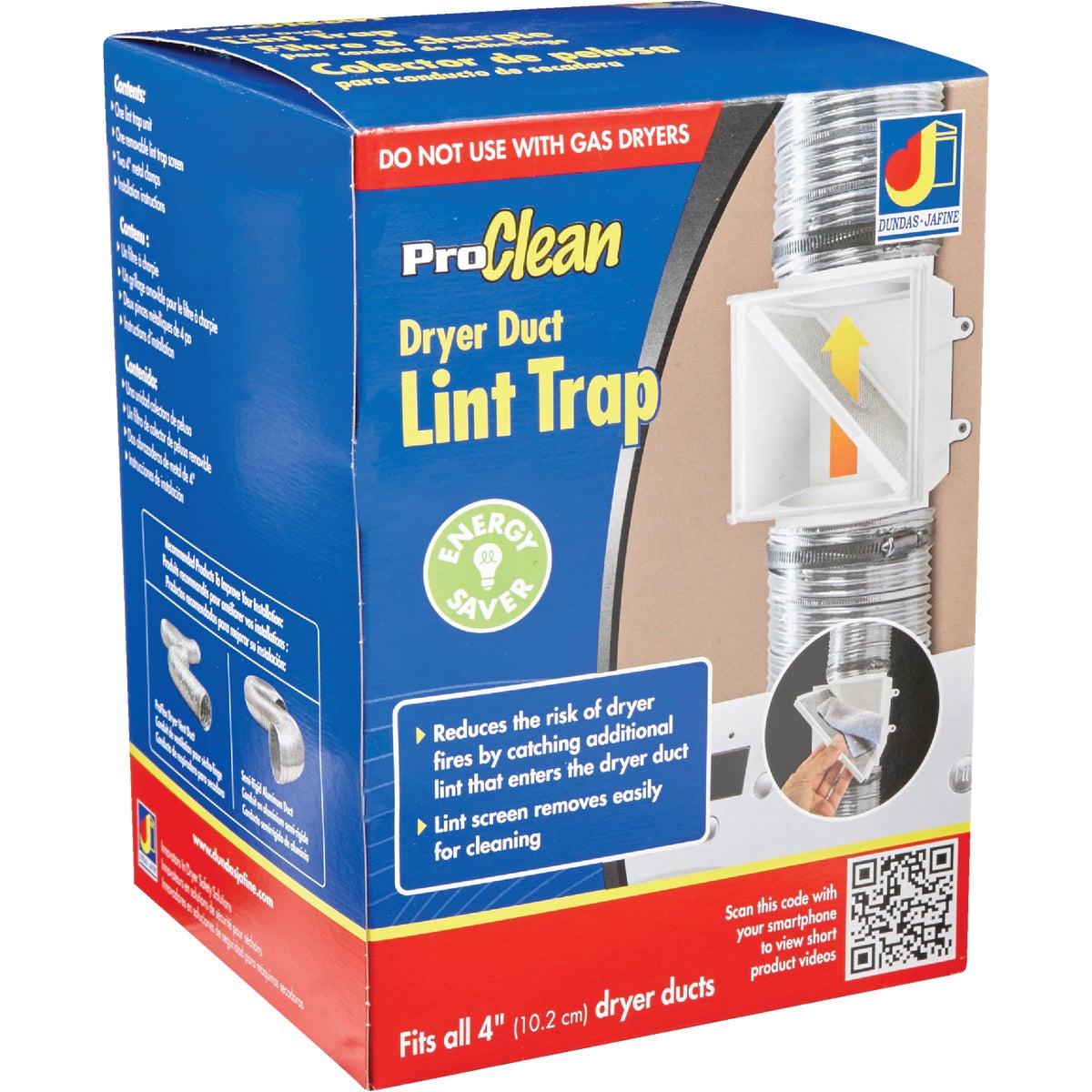 ProClean Plastic Dryer Duct Lint Trap