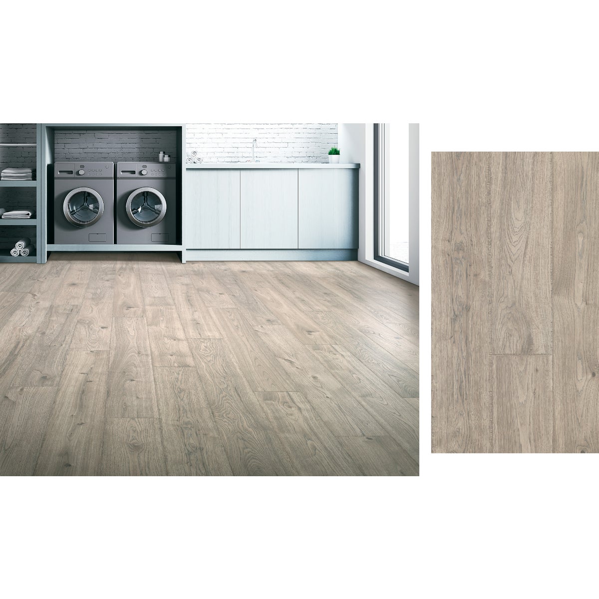 Mohawk RevWood Plus Elderwood Asher Gray 7-1/2 In. W x 54-11/32 In. L Laminate Flooring (16.98 Sq. Ft./Case)