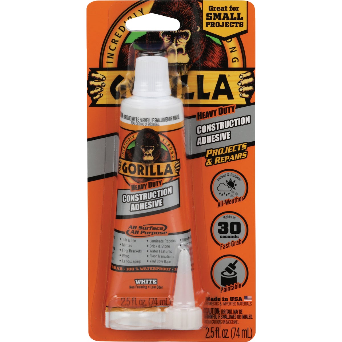 Gorilla 2.5 Oz. All Surface Construction Adhesive