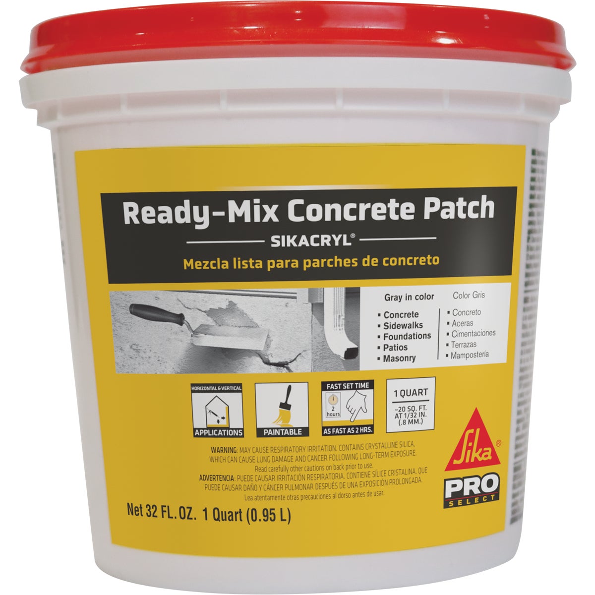 Sika 1 Qt. Ready-Mix Gray Concrete Patch
