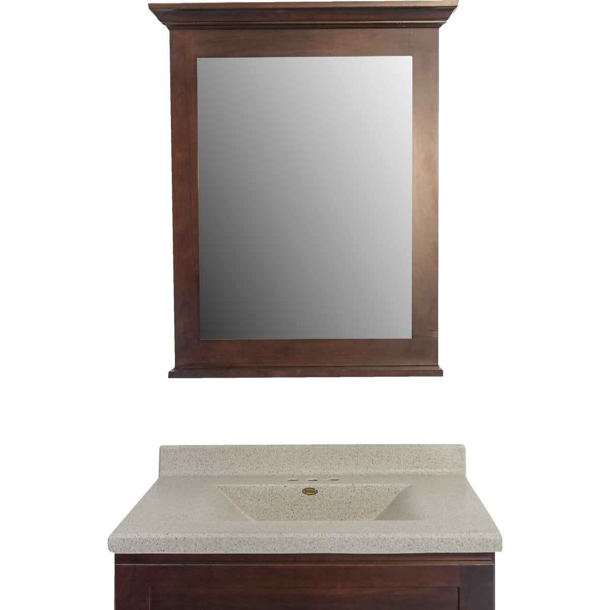 CraftMark CherryVale Shaker Cherry 30 In. W x 36 In. H Vanity Mirror