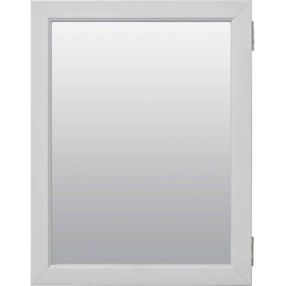 Zenna Home Gray 15 In. W x 19.4 In. H x 4.4 In. D Single Mirror Surface Mount Framed Medicine Cabinet