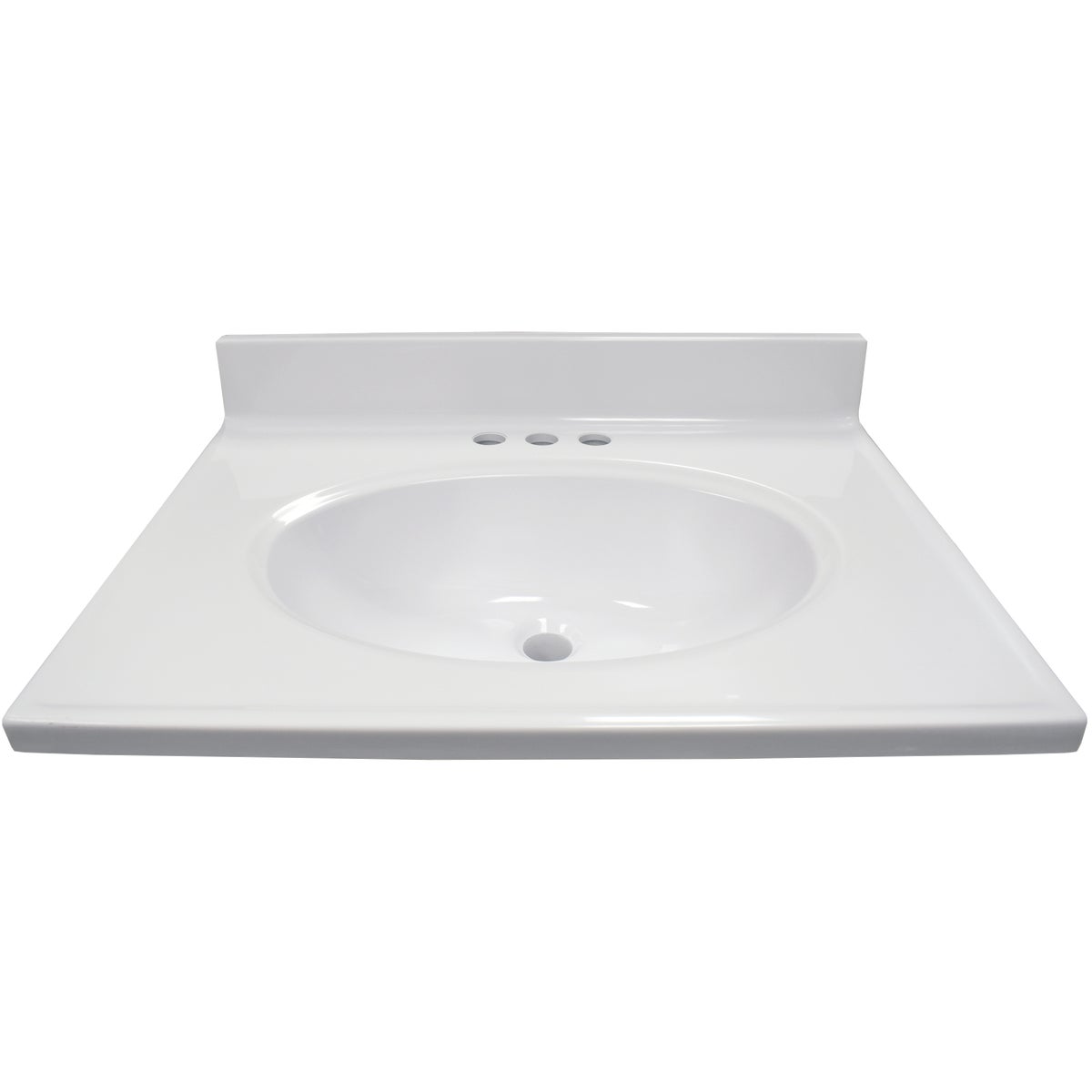 25X19 WHTOVAL VANITY TOP