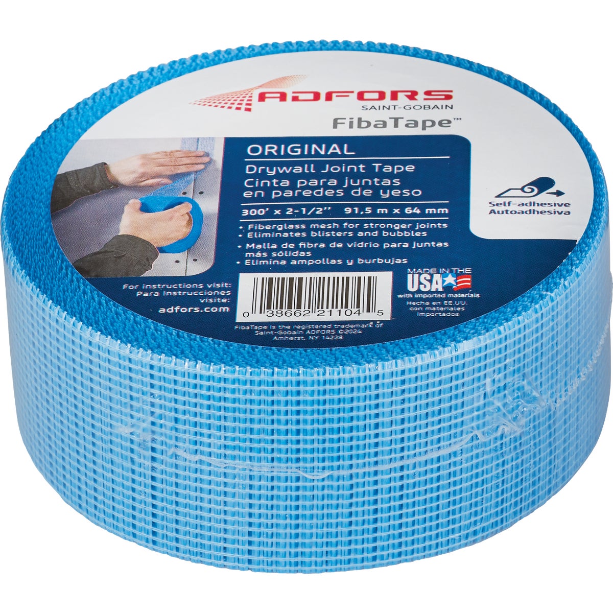 FibaTape Veneer Plaster 2-1/2 In. x 300 Ft. Blue Joint Drywall Tape