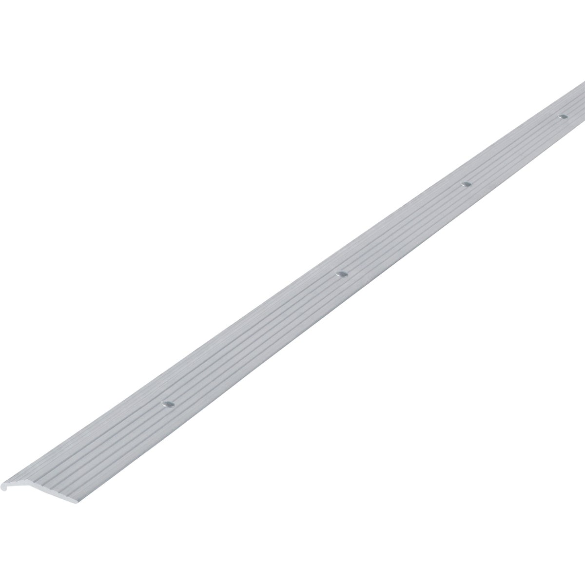 M-D Satin Silver Fluted 7/8 In. x 6 Ft. Aluminum Carpet Trim Bar