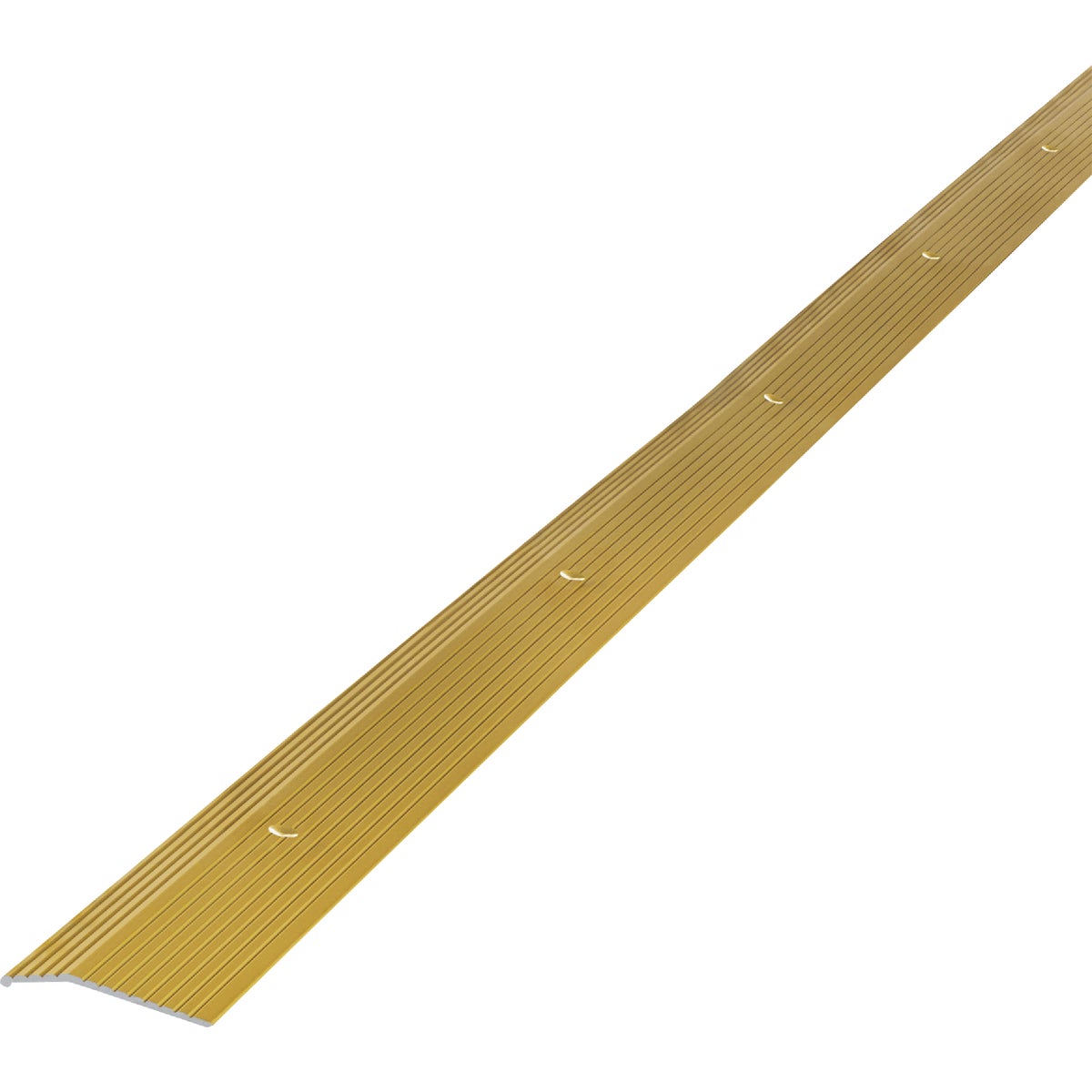 M-D Satin Brass Fluted 7/8 In. x 3 Ft. Aluminum Carpet Trim Bar