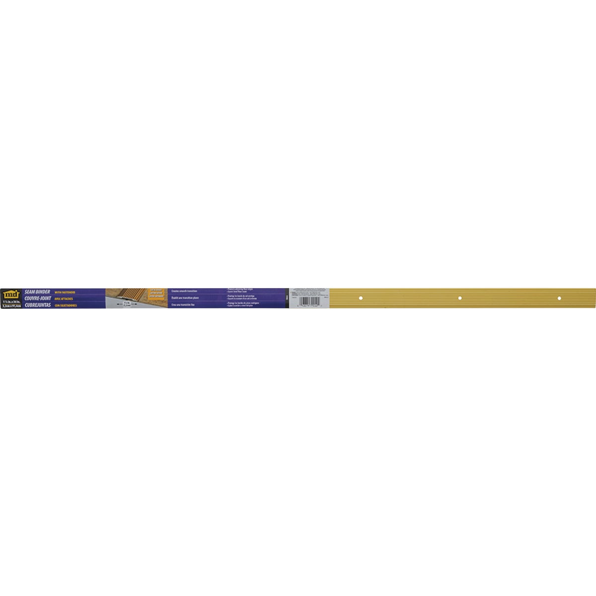 M-D Brass Satin 1-1/4 In. x 3 Ft. Aluminum Seam Binder