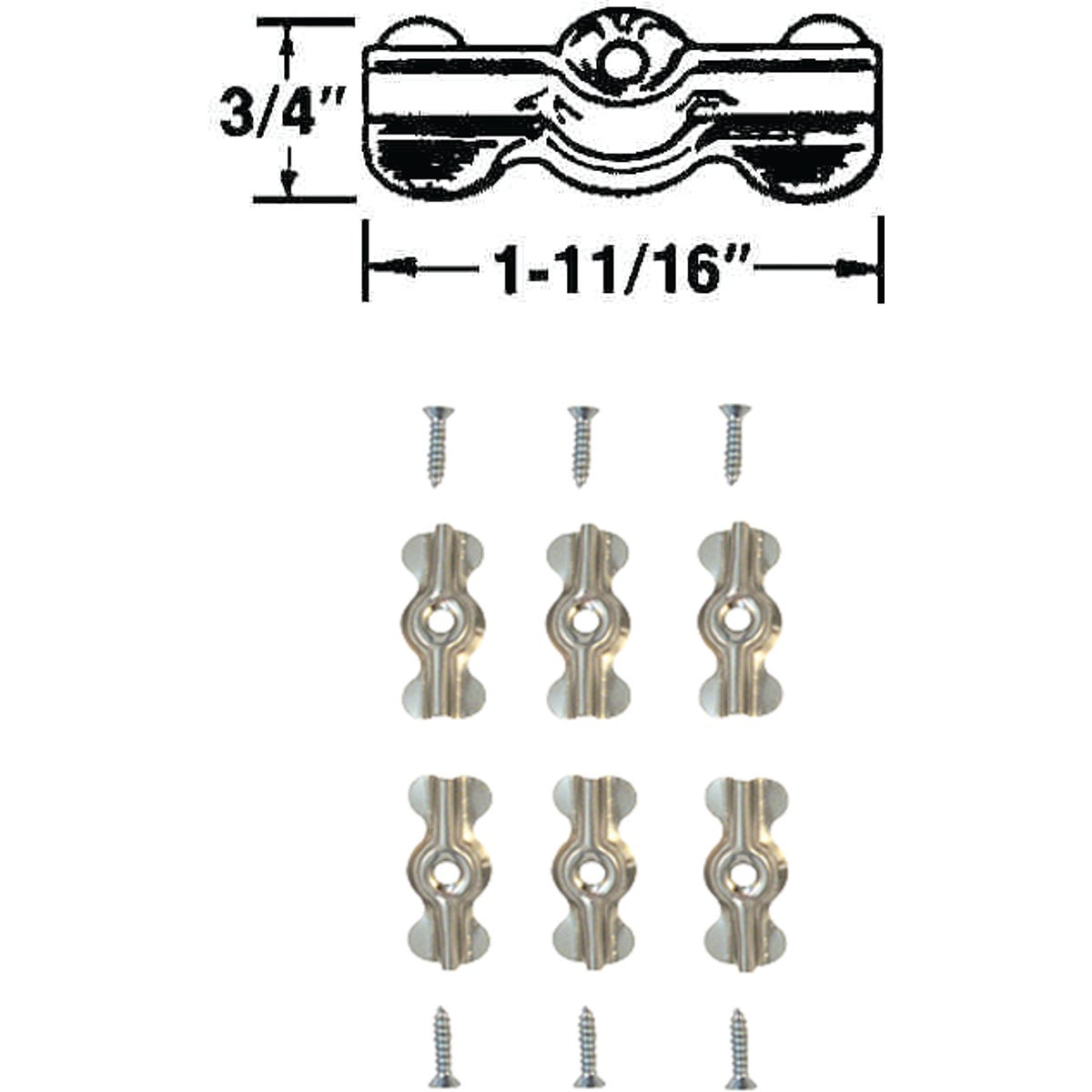 6PK PANEL WING CLIP