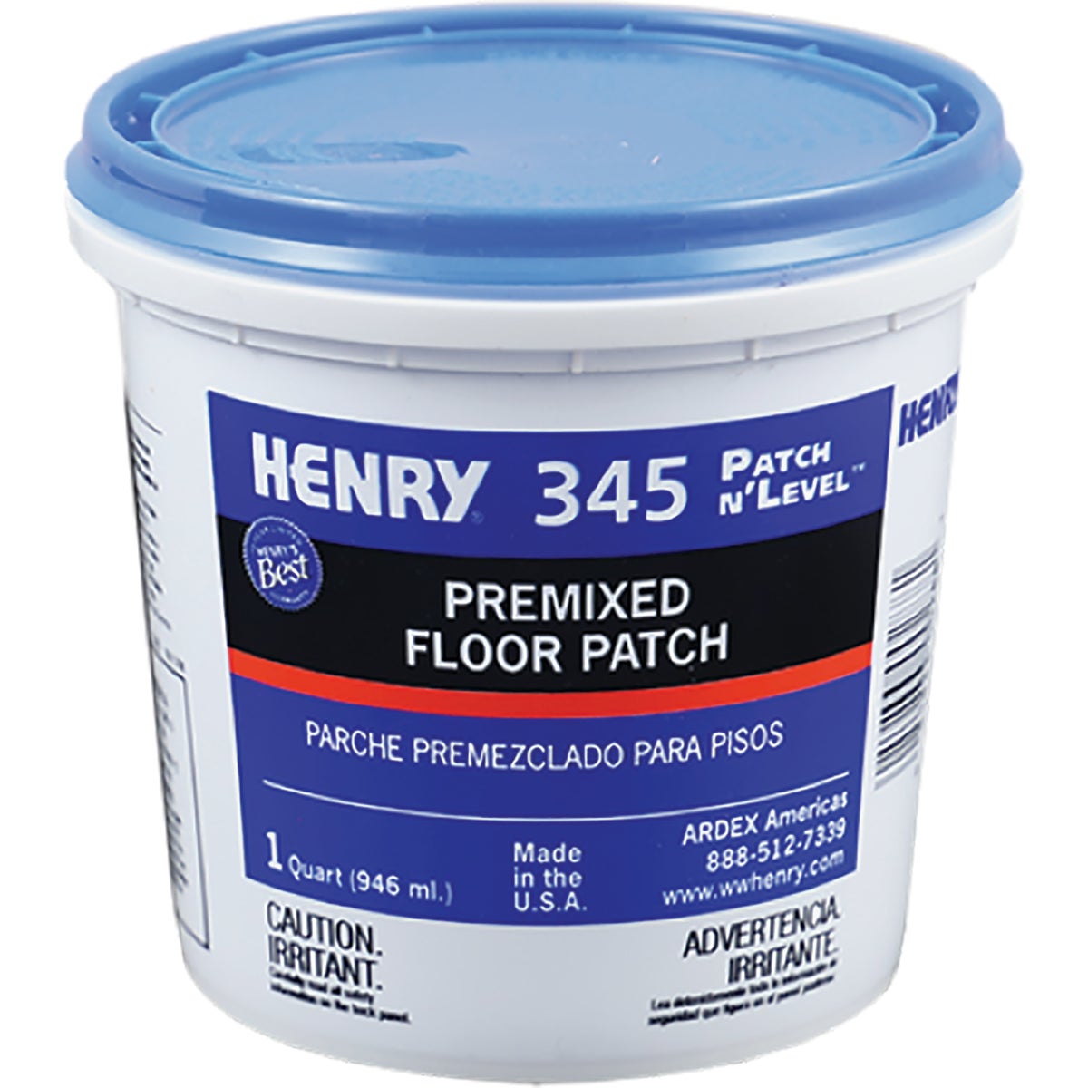 Henry 345 Premixed Patch n'LEVEL Floor Patch & Smoothing Compound, Gray, 1 Qt.