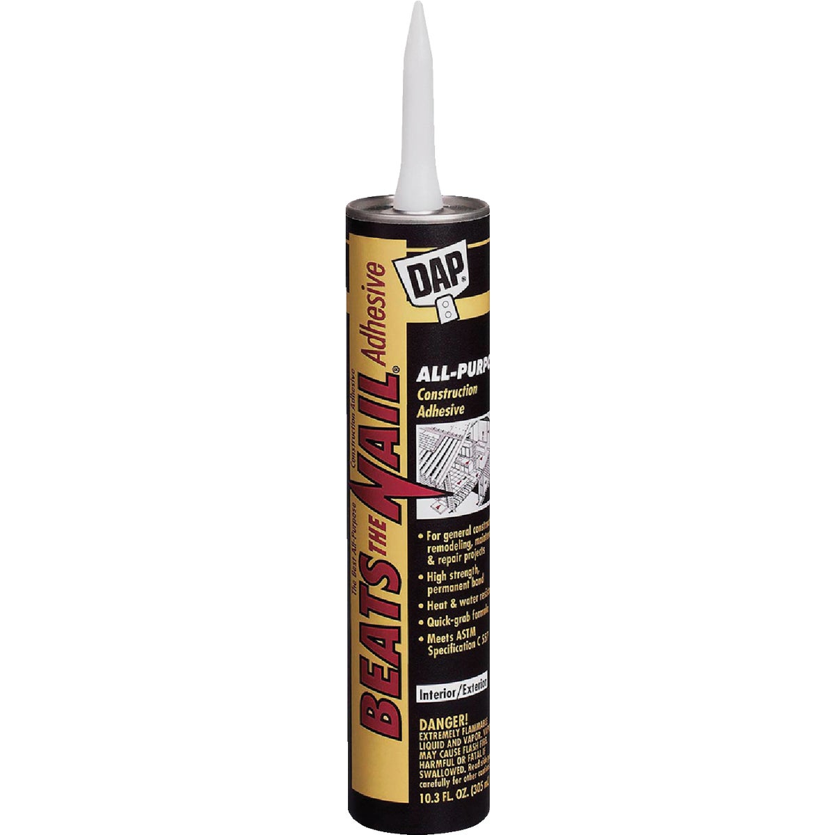 Dap Beats The Nail 10.3 Oz. All-Purpose Construction Adhesive