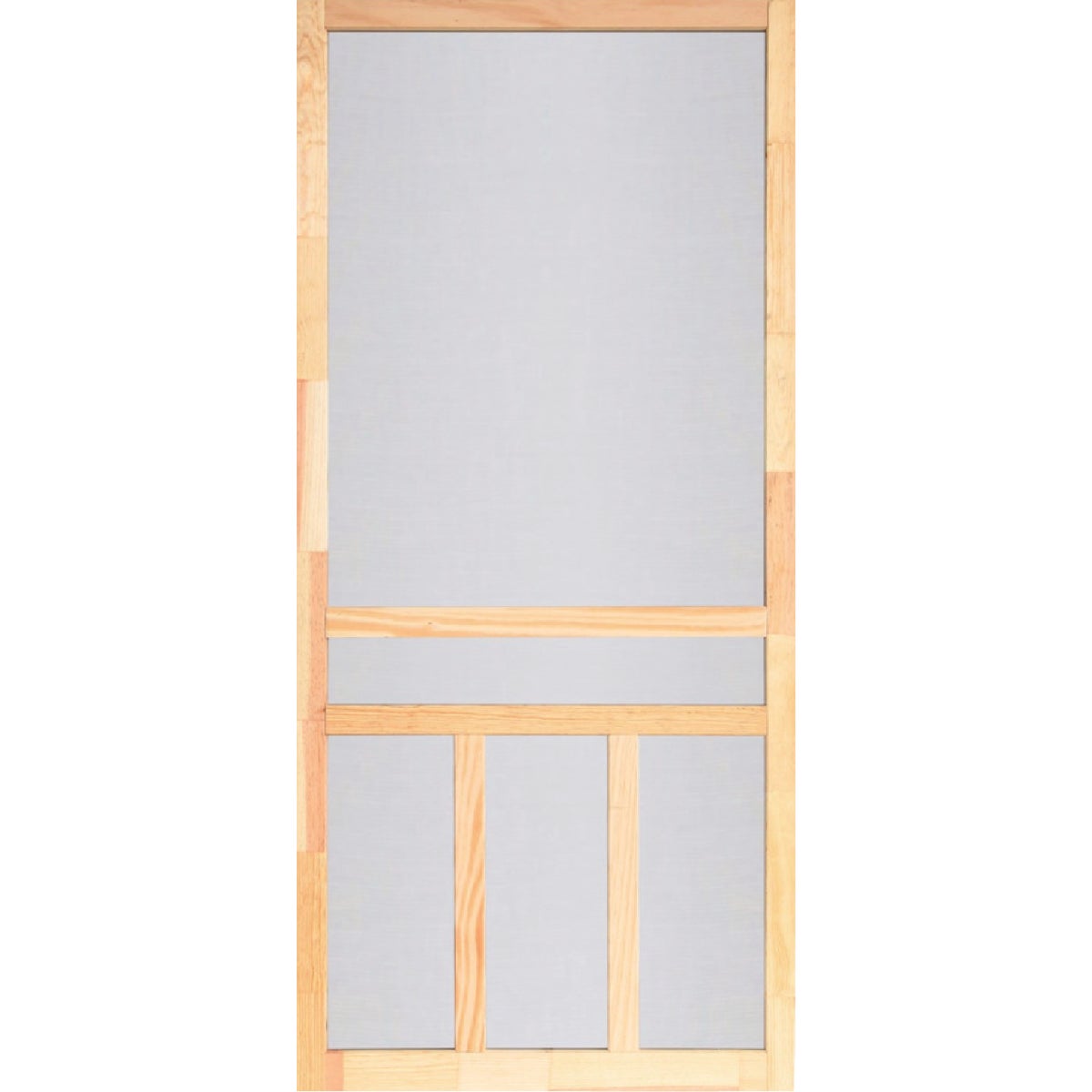 Screen Tight Creekside 32 In. W x 80 In. H x 1 In. Thick Natural Fingerjoint Wood T-Bar Screen Door