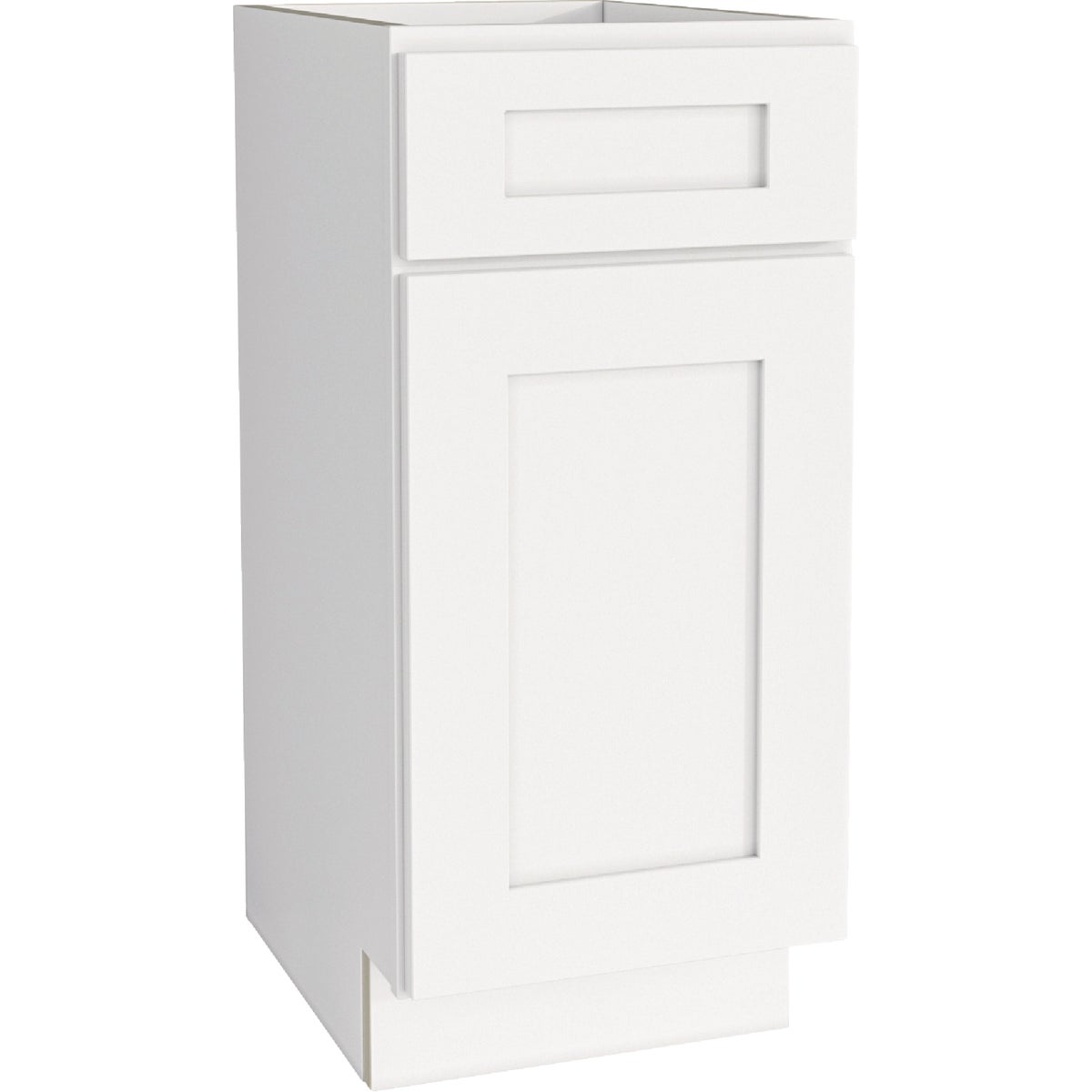 CraftMark Plymouth Shaker 15 In. W x 24 In. D x 34.5 In. H Ready To Assemble White Base Kitchen Cabinet