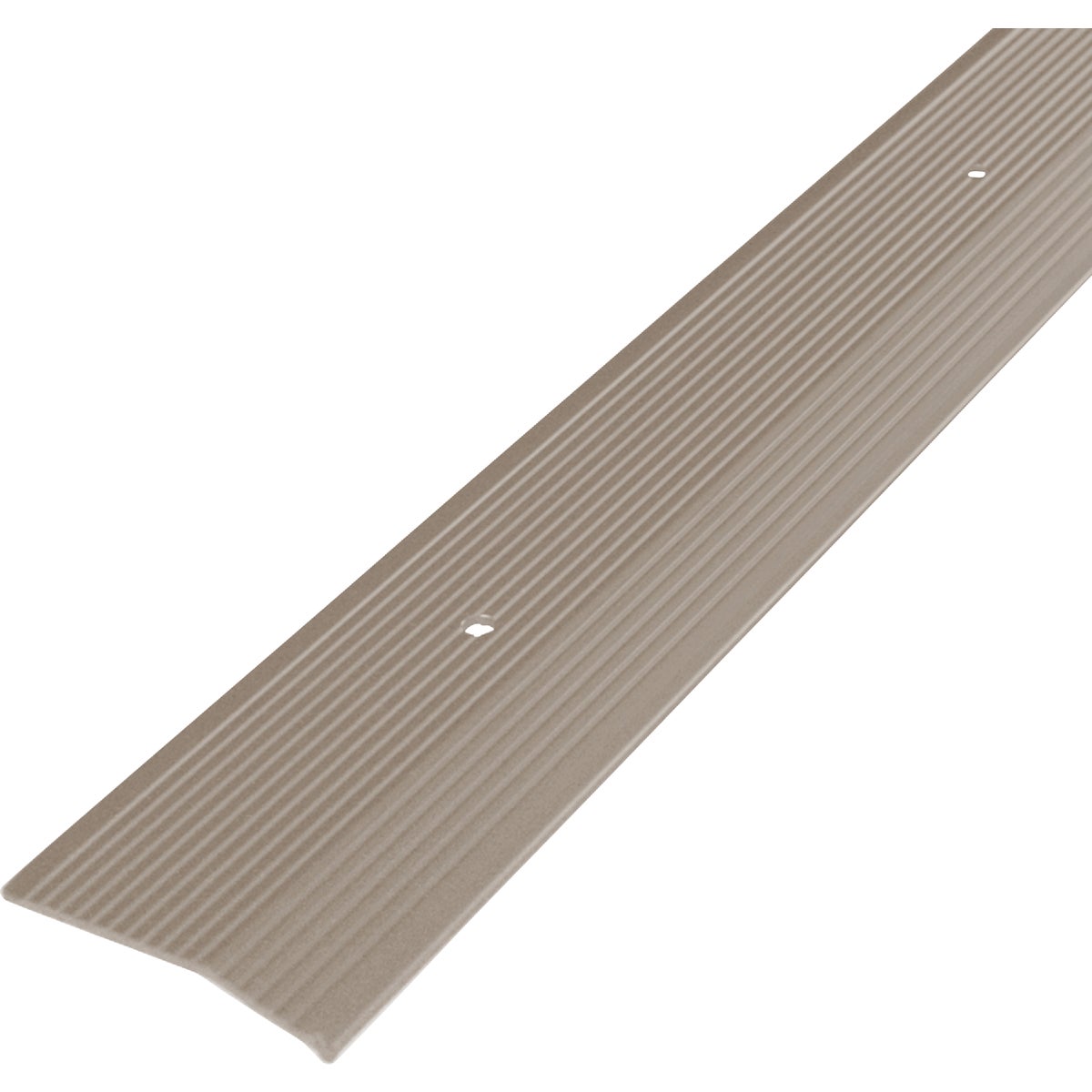 M-D Pewter Fluted 2 In. x 6 Ft. Aluminum Carpet Trim Bar, Extra Wide