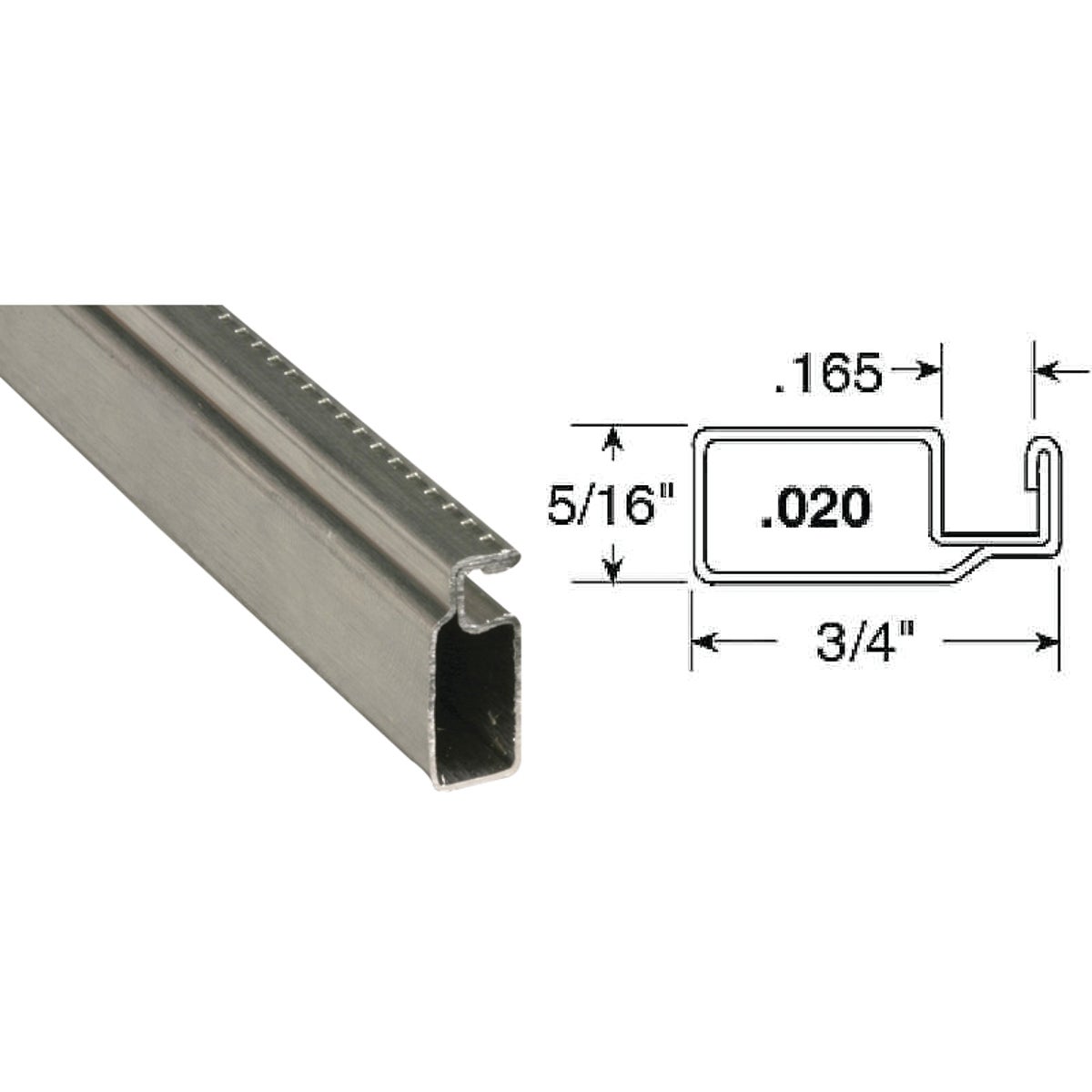 Prime-Line Make-2-Fit 3/4 x 5/16 x 72 Mill Aluminum Screen Frame