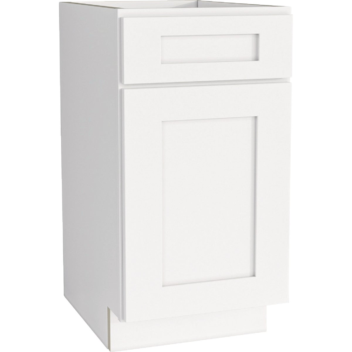 CraftMark Plymouth Shaker 18 In. W x 24 In. D x 34.5 In. H Ready To Assemble White Base Kitchen Cabinet
