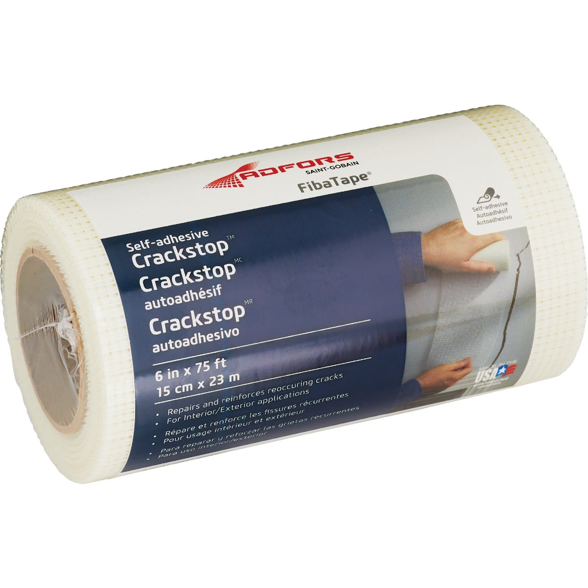 FibaTape Crackstop 6 In. x 75 Ft. Self-Adhesive Repair Fabric