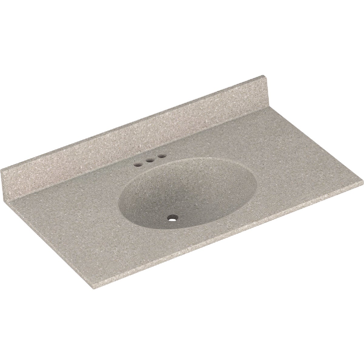 Bertch Oasis 37 In. x 22 In. Cast Polymer Starlight Vanity Top with Oval Bowl