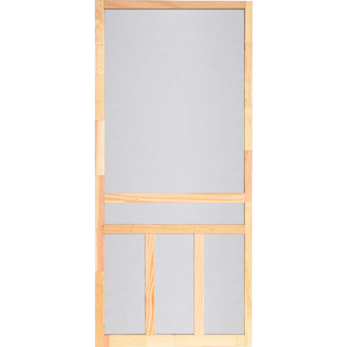 Screen Tight Creekside 36 In. W x 80 In. H x 1 In. Thick Natural Fingerjoint Wood T-Bar Screen Door