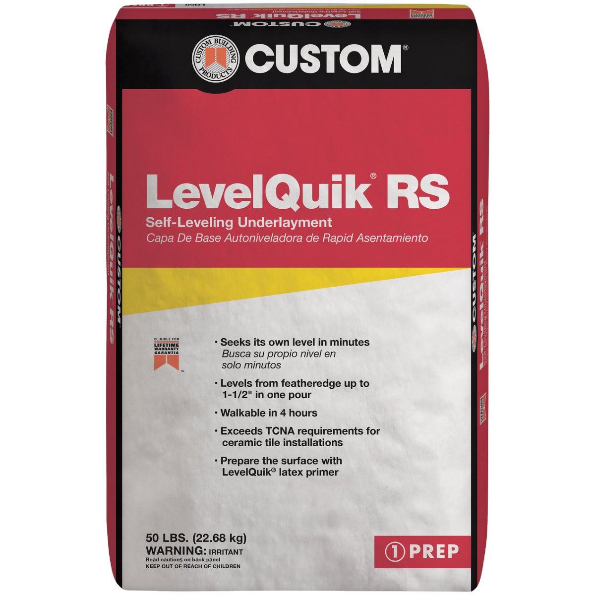 LevelQuik Rapid Set Self-Leveling Floor Patch & Leveler, Gray, 50 Lbs.