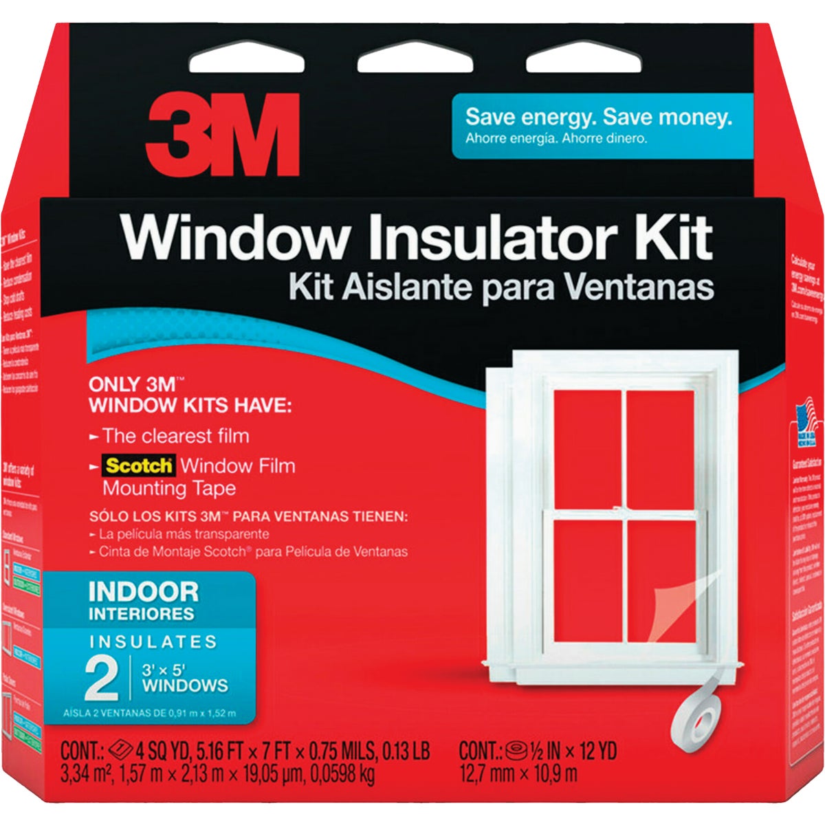 3M Indoor 62 In. x 84 In. Window Insulation Kit, (2-Pack)