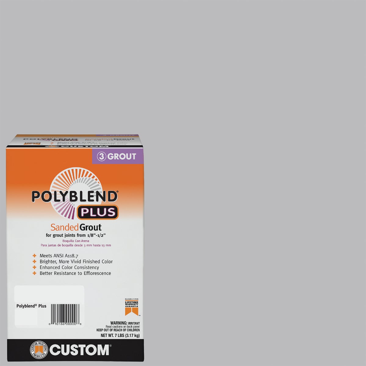 Custom Building Products PolyBlend PLUS 7 Lb. Platinum Sanded Tile Grout