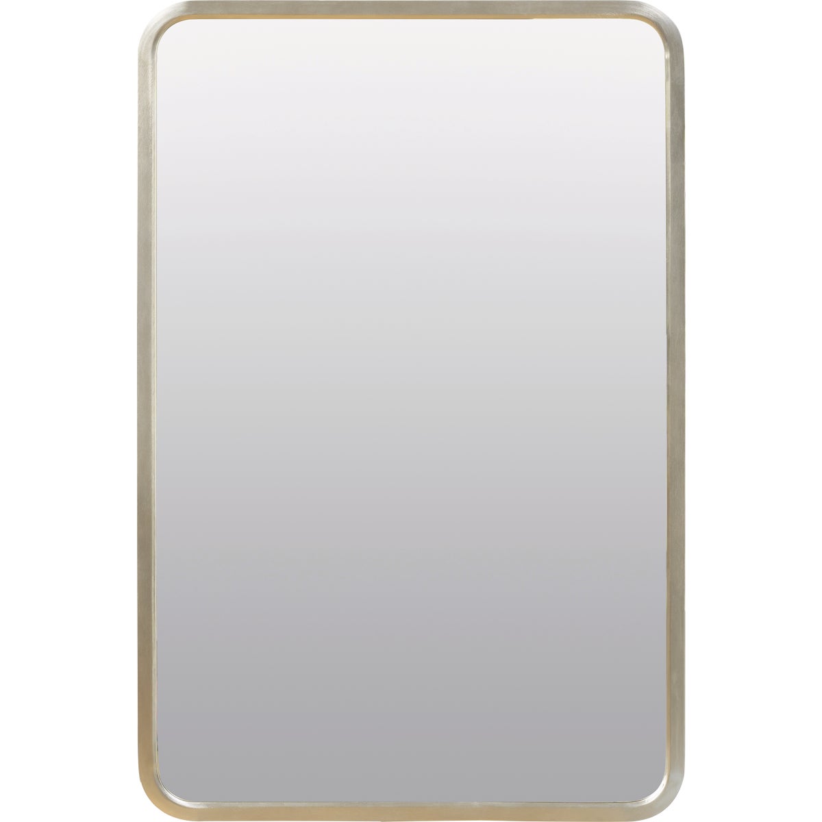 Zenna Home Designer Series Brushed Nickel 16 In. W x 24 In. H x 5 In. D Single Mirror Surface/Recess Mount Rectangle Medicine Cabinet