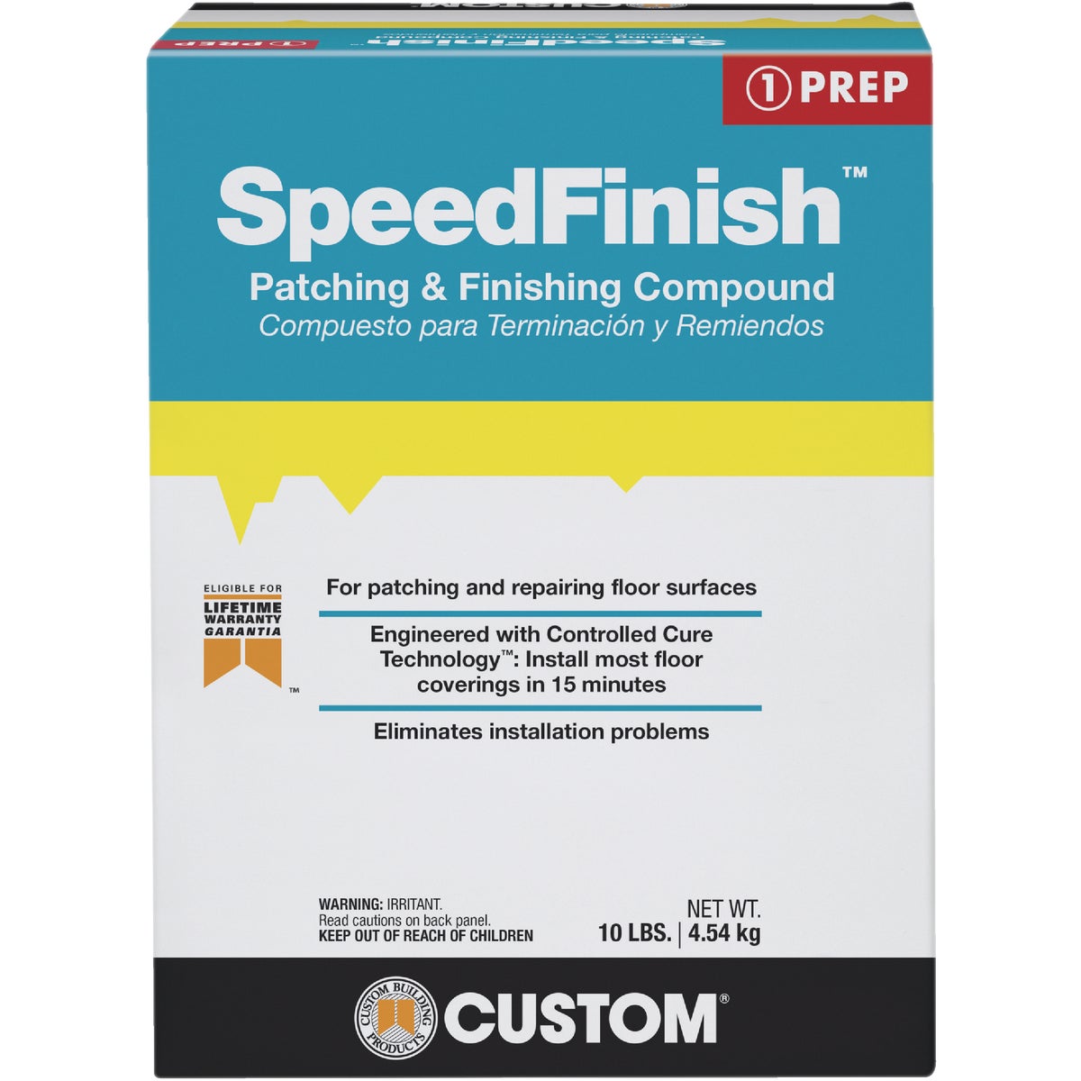 SpeedFinish Patching & Finishing Compound, Gray To White, 10 Lbs.