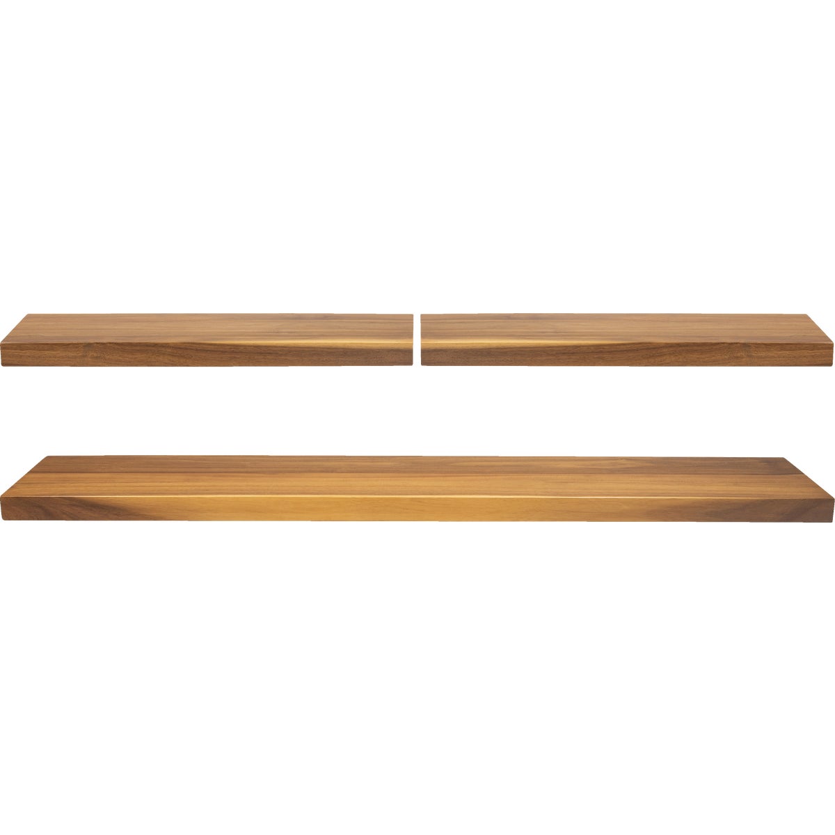 CenterPointe Acacia Wood Floating Shelves Set (3-Piece)