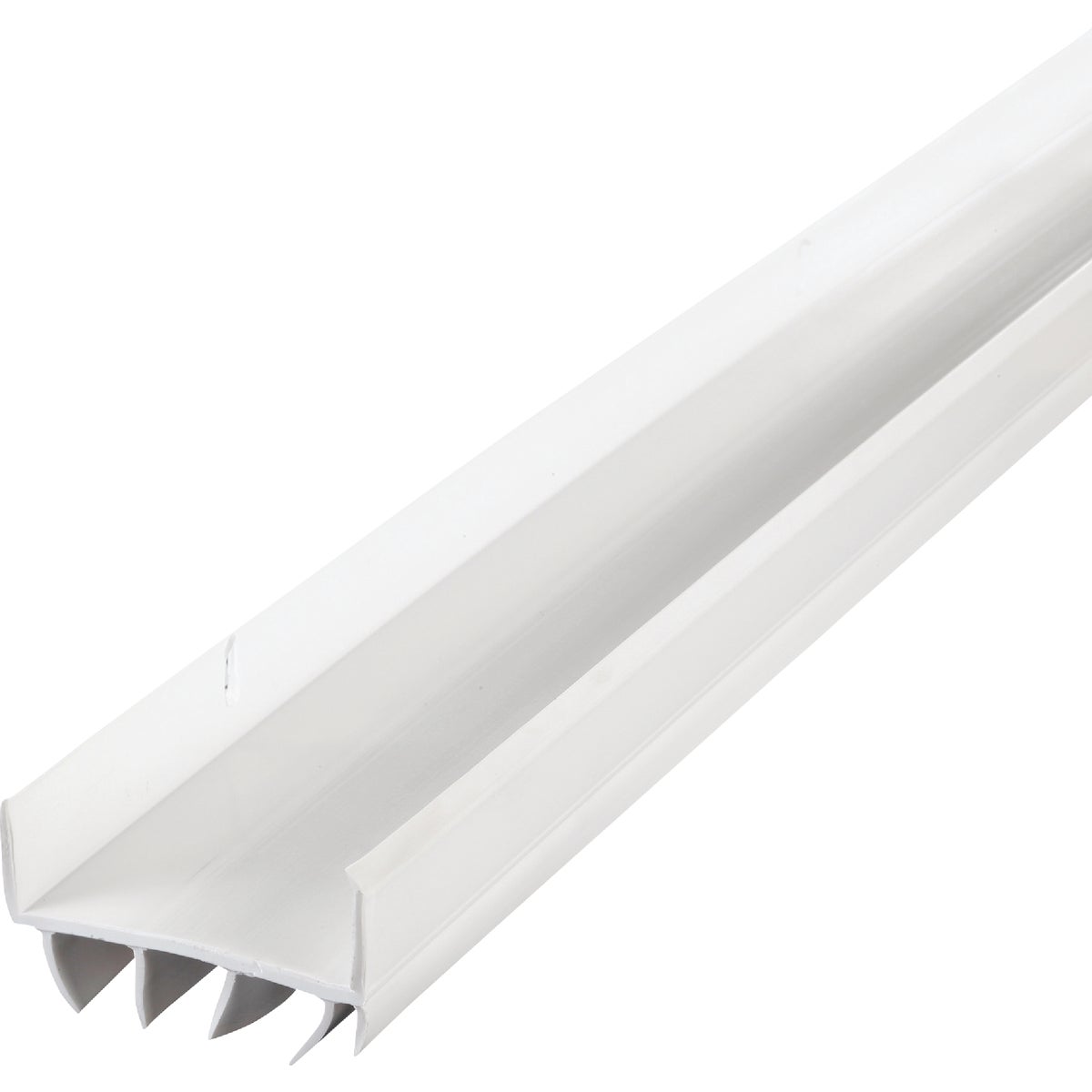 M-D 1.75 In. W. x 1.25 In. H. x 36 In. L. White Vinyl U-Shaped Door Bottom with Vinyl Fins for 1-3/4 In. Door