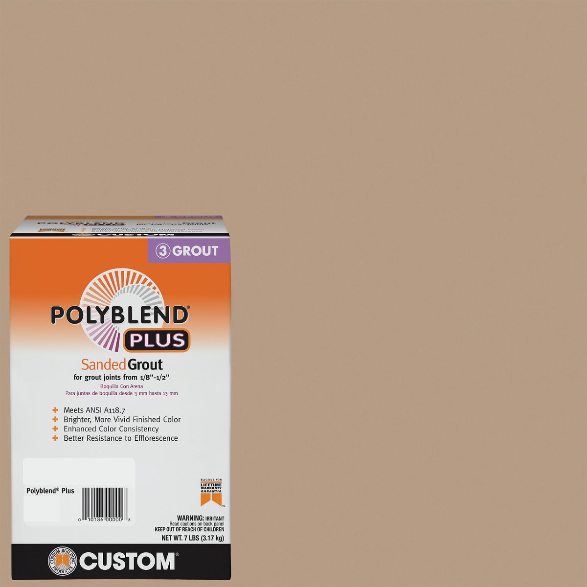 Custom Building Products PolyBlend PLUS 7 Lb. Haystack Sanded Tile Grout