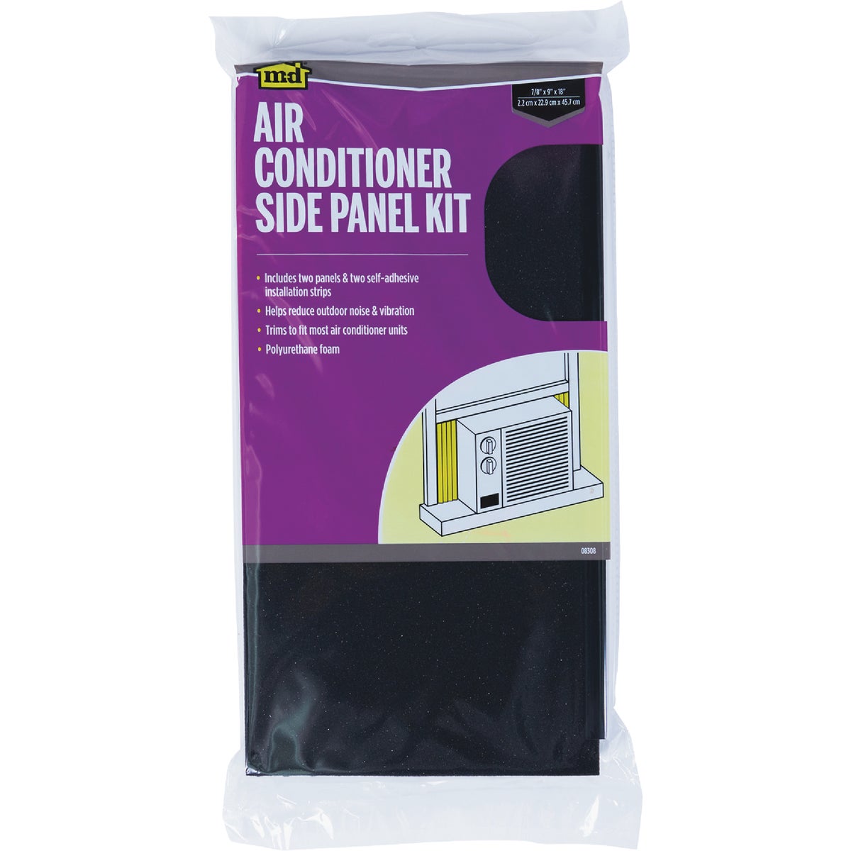 M-D Side 9 In. W. x 18 In. H. Gray Air Conditioner Insulating Panel (2-Pack)