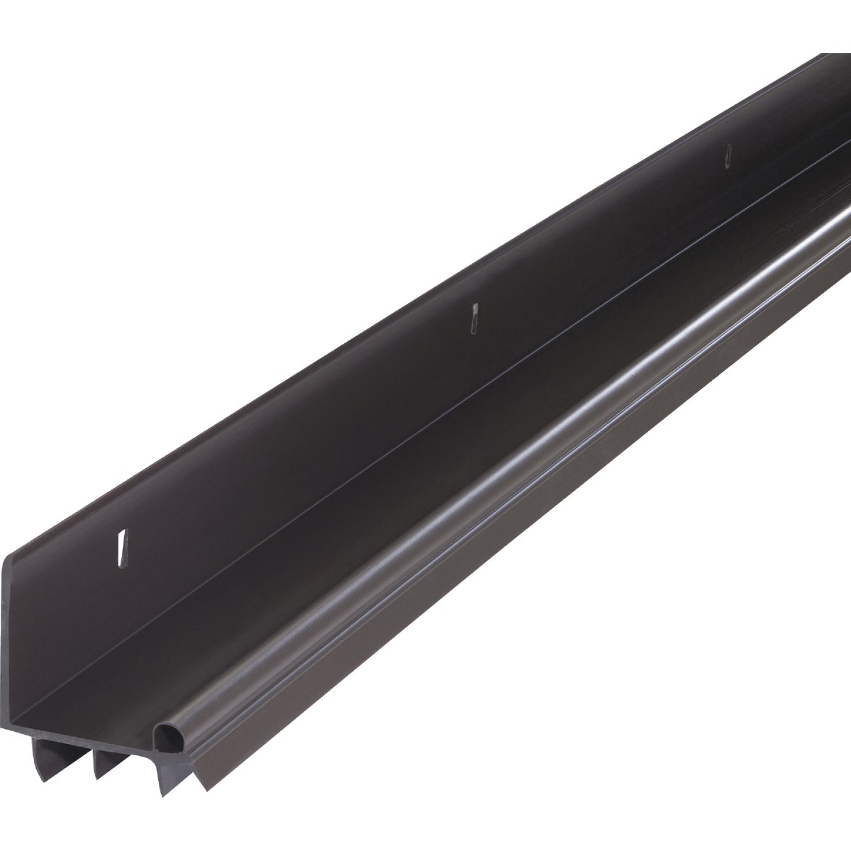 M-D 2.5 In. W. x 1.5 In. H. x 36 In. L. Brown Vinyl L-Shaped Door Bottom with Vinyl Fins for 1-3/4 In. Door