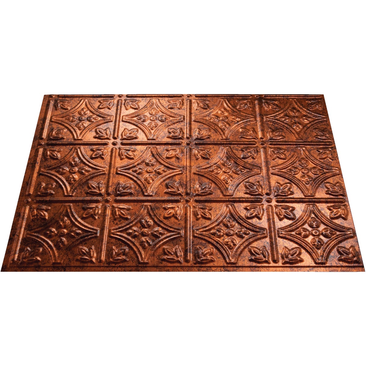 Fasade 18 In. x 24 In. Thermoplastic Backsplash Panel, Moon Copper Traditional 1