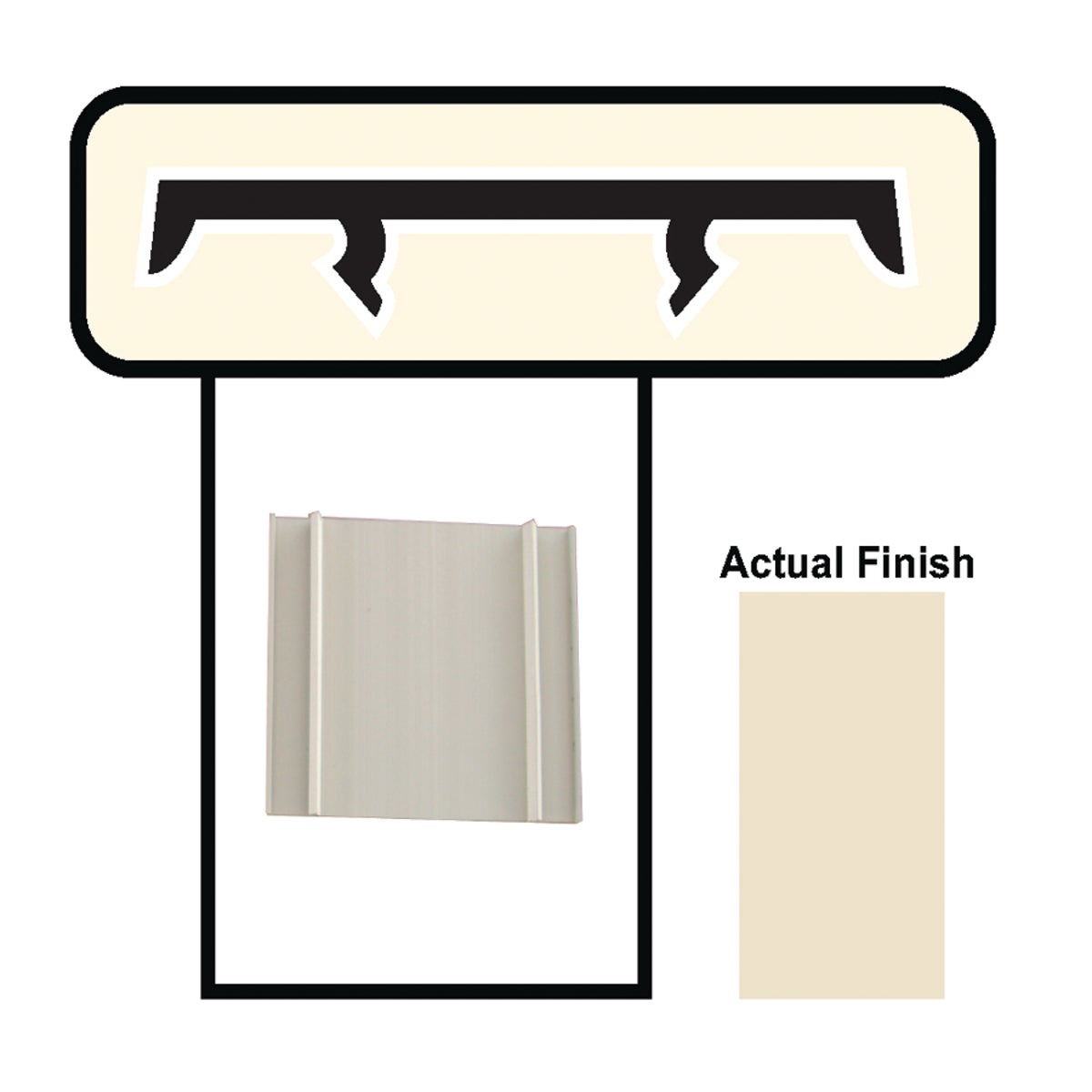 Screen-Tight 3-1/2 In. W. x 8 Ft. L. Beige Vinyl Cap Component