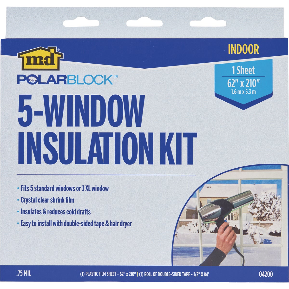 M-D  210 In. x 62 In. Indoor Window Insulation Kit