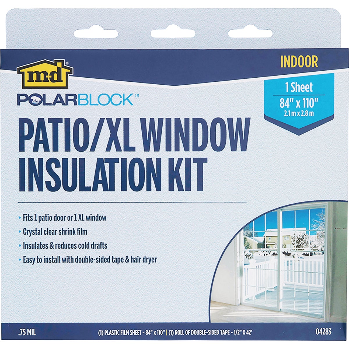 M-D Indoor 84 In. x 110 In. Patio Door or Picture Window Insulation Kit