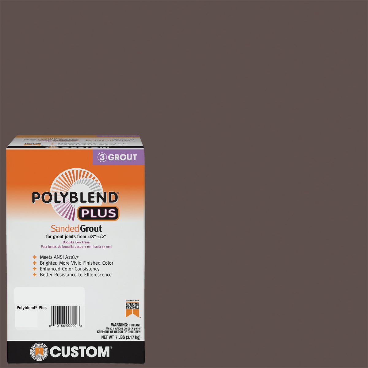Custom Building Products PolyBlend PLUS 7 Lb. Brown Velvet Sanded Tile Grout