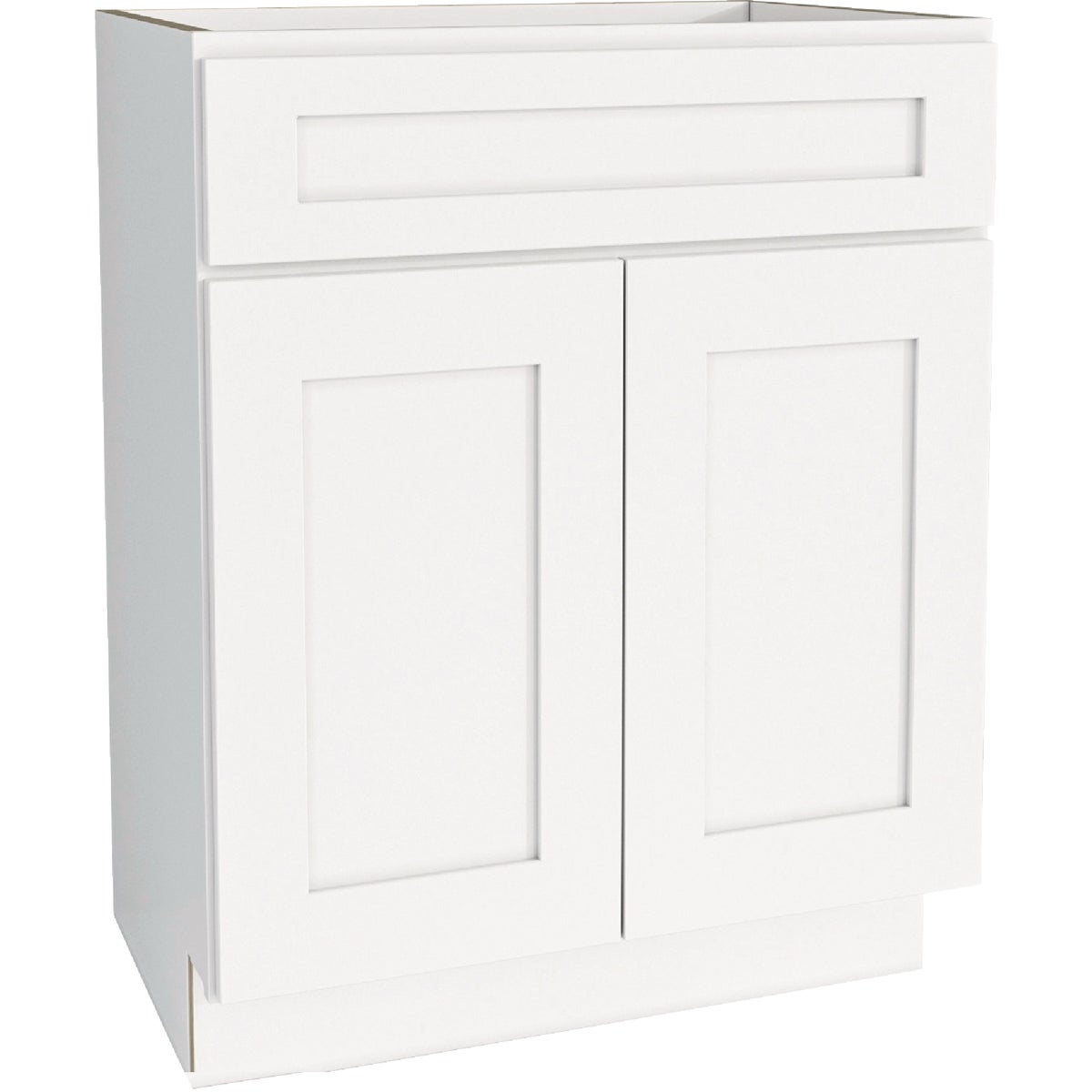 CraftMark Plymouth Shaker 24 In. W x 24 In. D x 34.5 In. H Ready To Assemble White Base Kitchen Cabinet