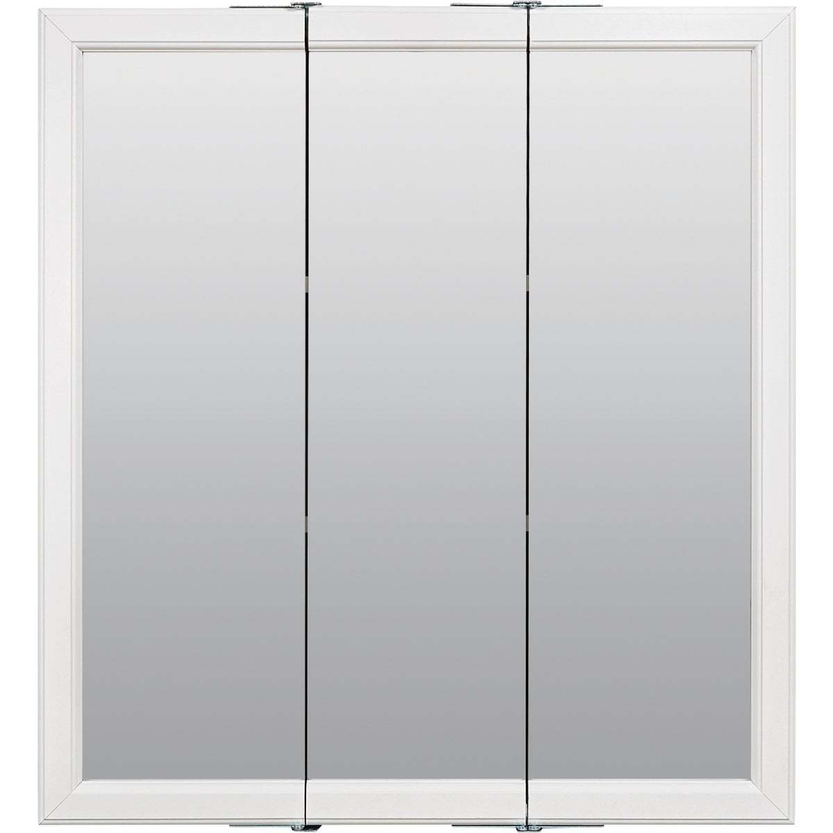 Zenith Zenna Home White 24 In. W x 28 In. H x 4.5 In. D Tri-View Surface Mount Medicine Cabinet