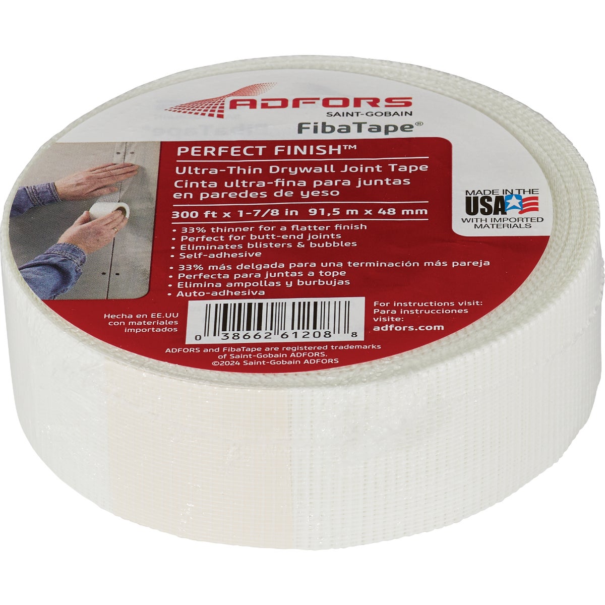 FibaTape Perfect Finish 1-7/8 In. X 300 Ft. Ultra Thin Joint Drywall Tape