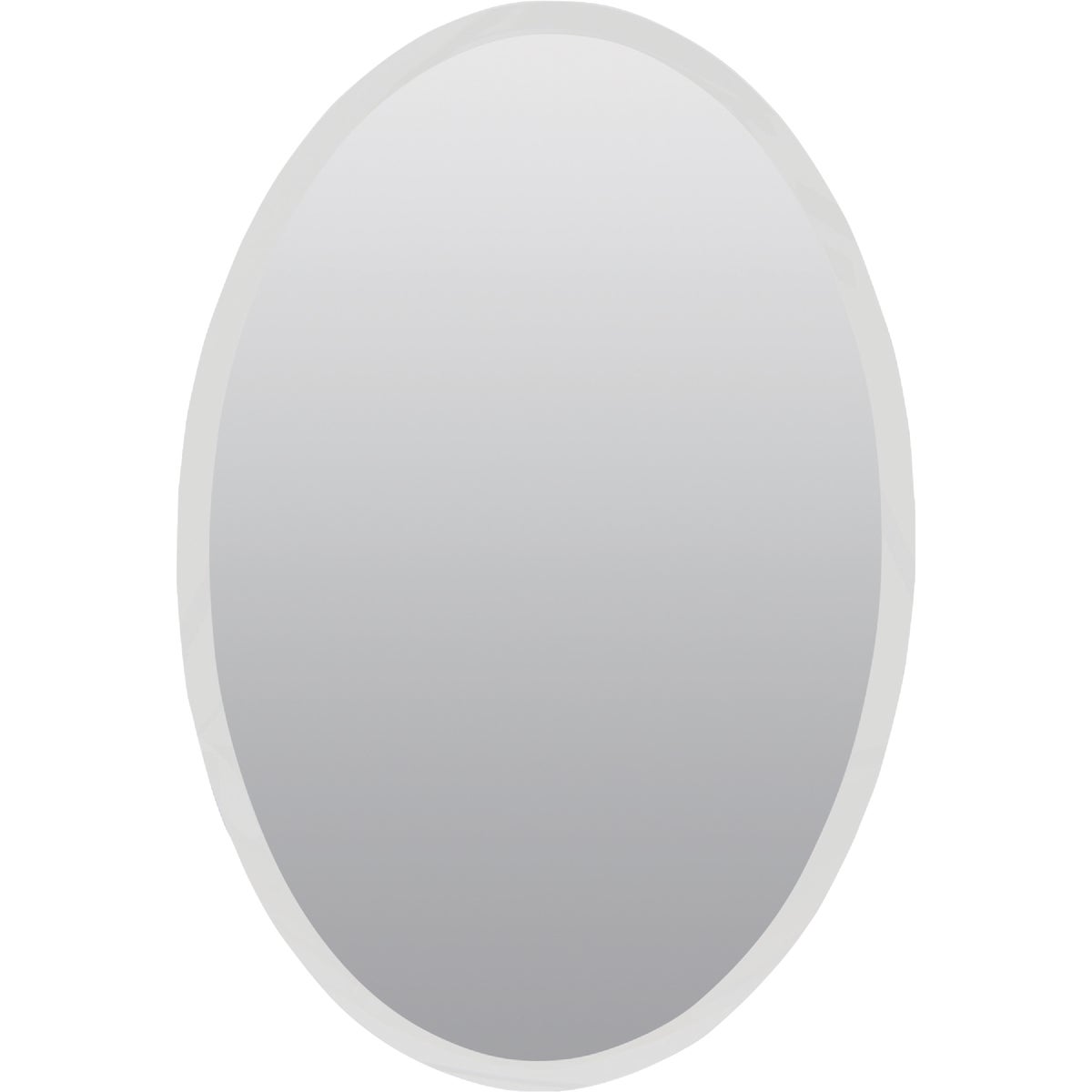 Zenith Frameless Beveled 21 In. W x 31 In. H x 4 In. D Single Mirror Surface Mount Oval Medicine Cabinet