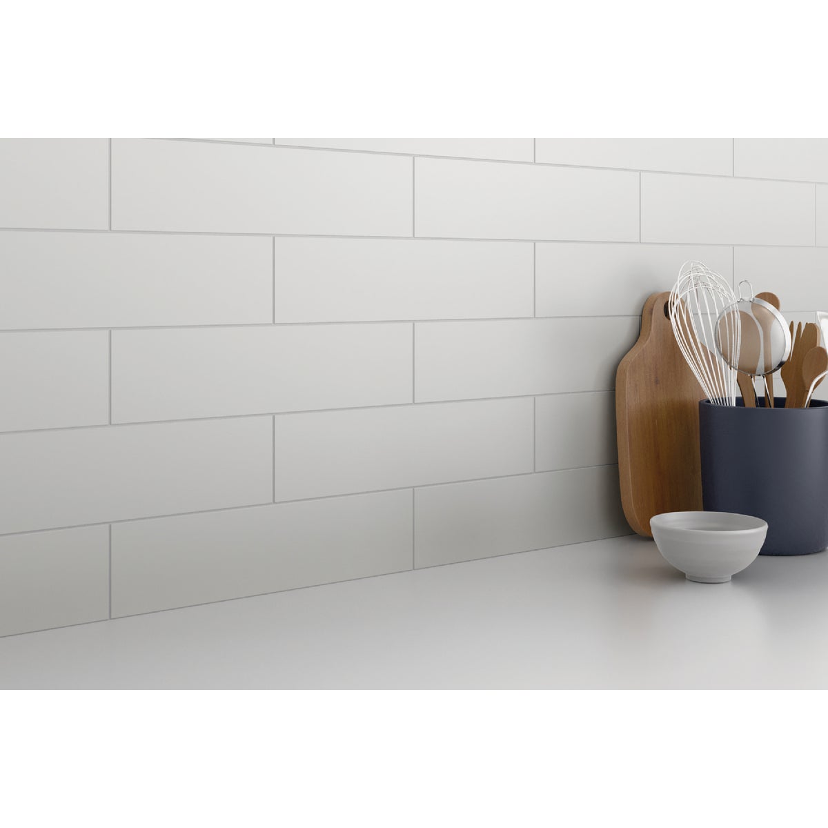 Emser Catch 4 In. x 16 In. Matte Ice Ceramic Wall Tile (10.83 Sq. Ft./Case)