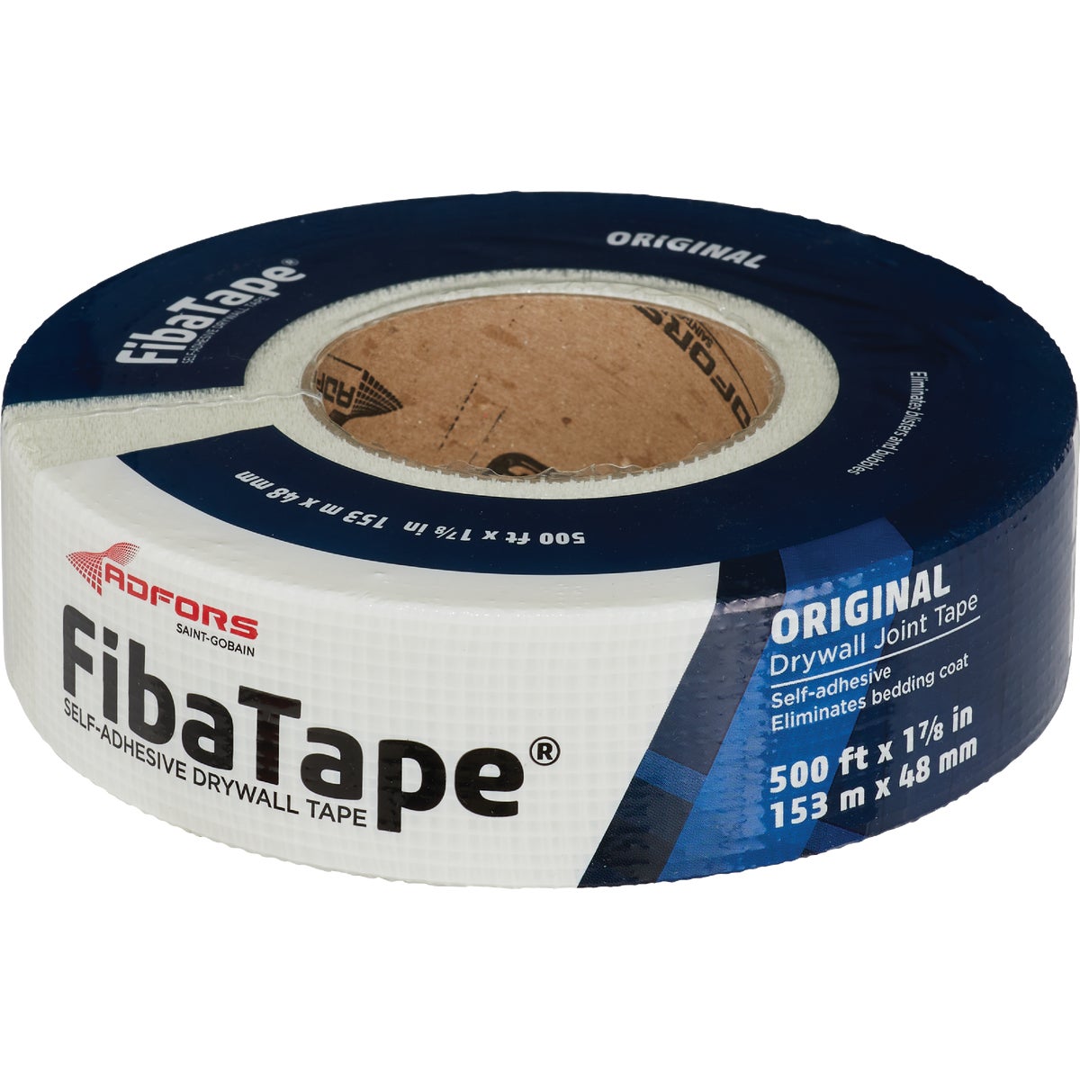 FibaTape 1-7/8 In. x 500 Ft. White Self-Adhesive Joint Drywall Tape