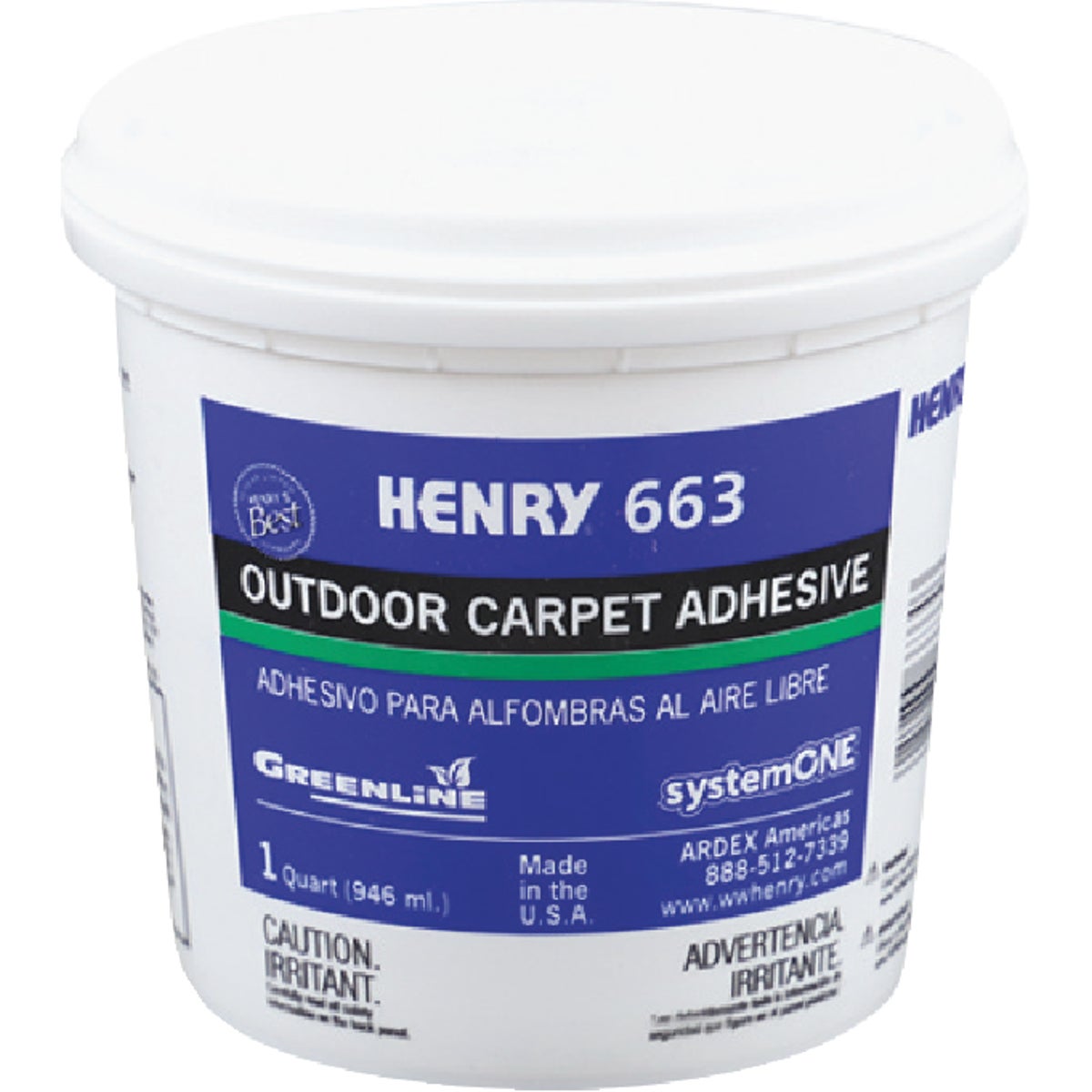 Henry Premium Outdoor Carpet Adhesive, Quart