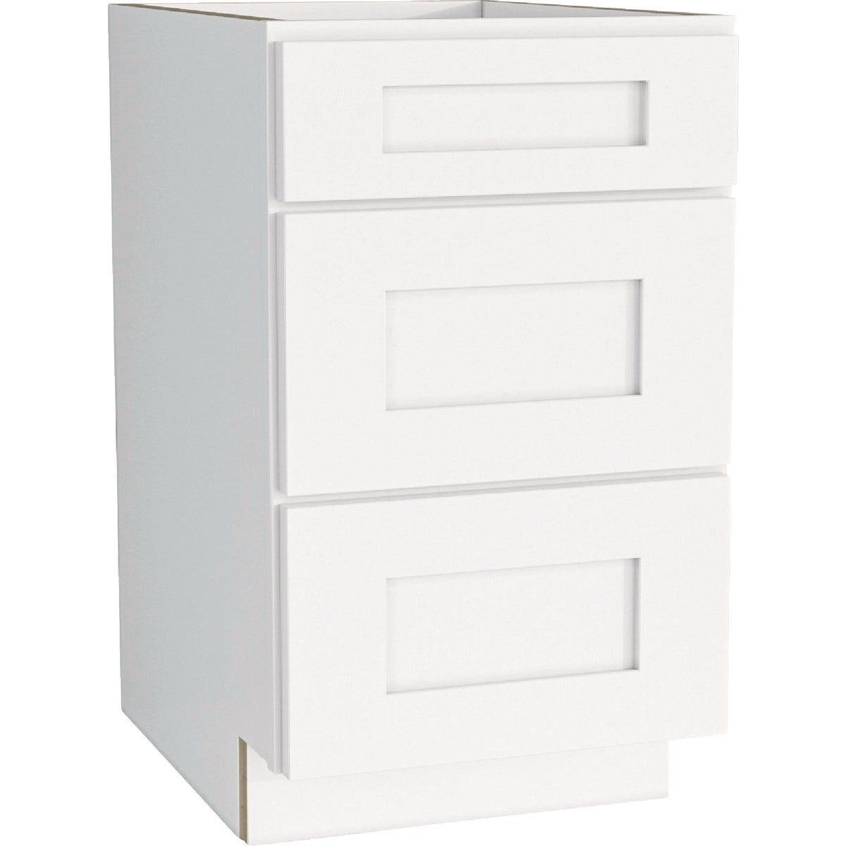 CraftMark Plymouth Shaker 18 In. W x 24 In. D x 34.5 In H Ready To Assemble White Drawer Base Kitchen Cabinet