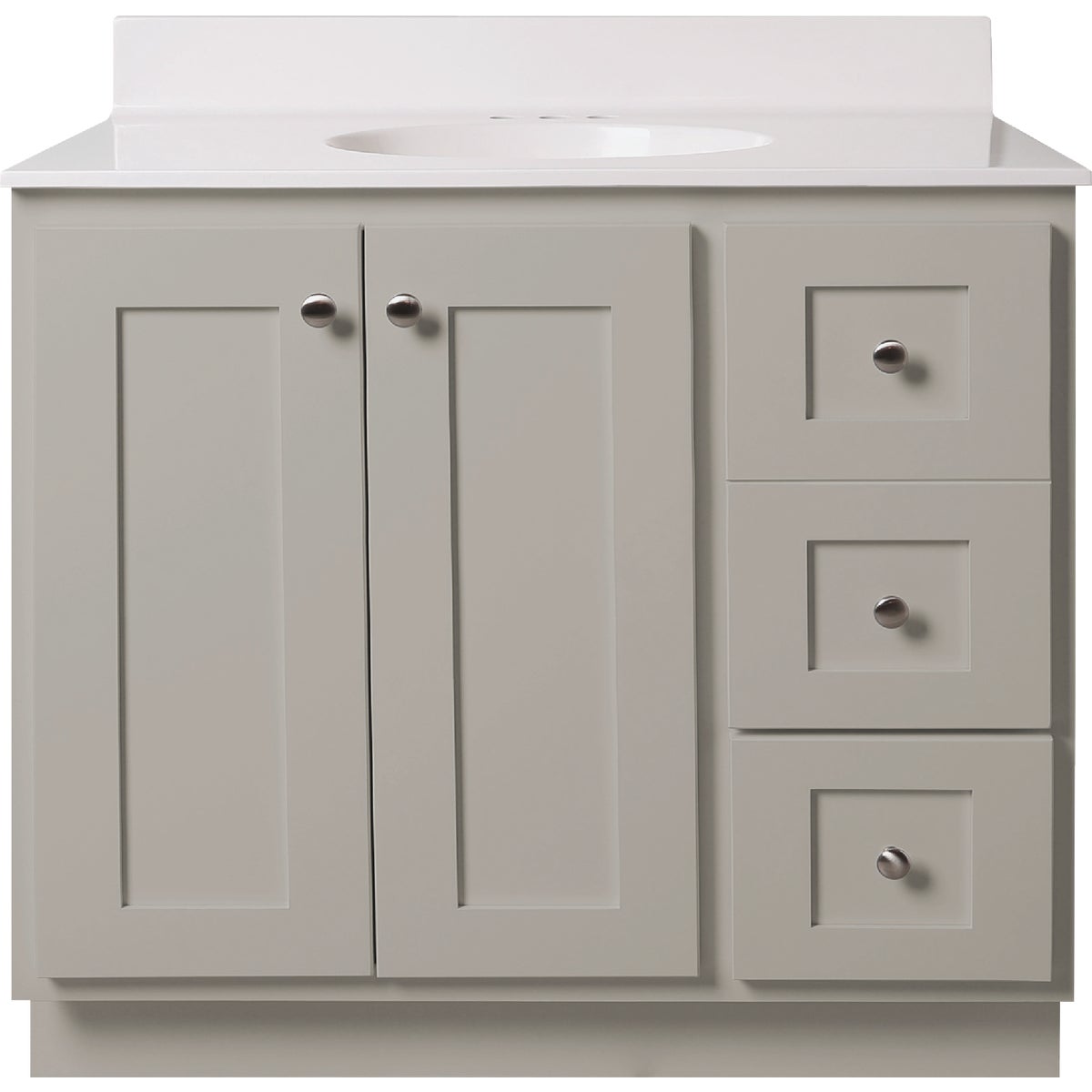 Bertch Storage Solutions 36 In. W x 34-1/2 In. H x 21 In. D Harbor Vanity Base without Top, 2 Door/3 Drawer