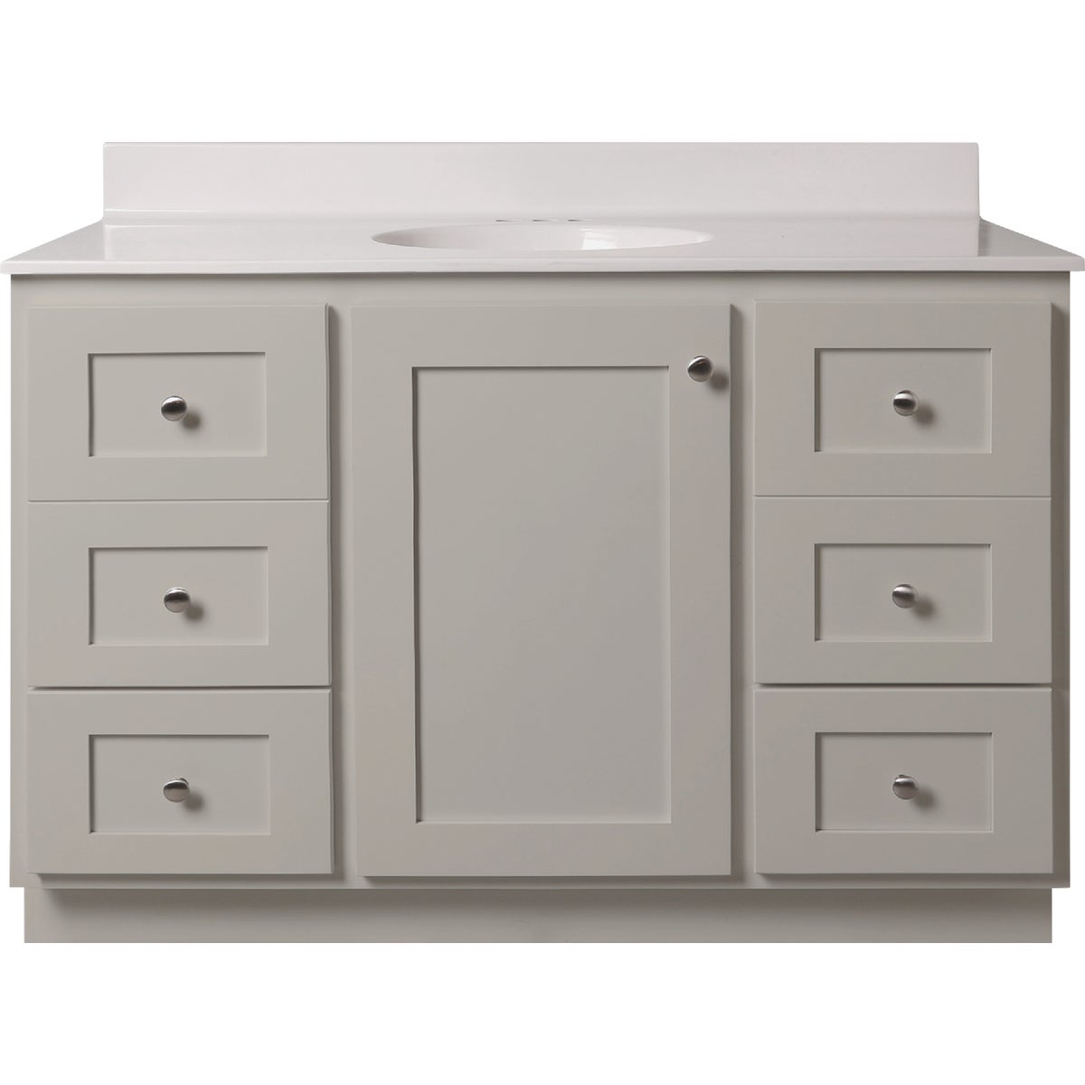 Bertch Storage Solutions 48 In. W x 34-1/2 In. H x 21 In. D Harbor Vanity Base without Top, 1 Door/6 Drawer