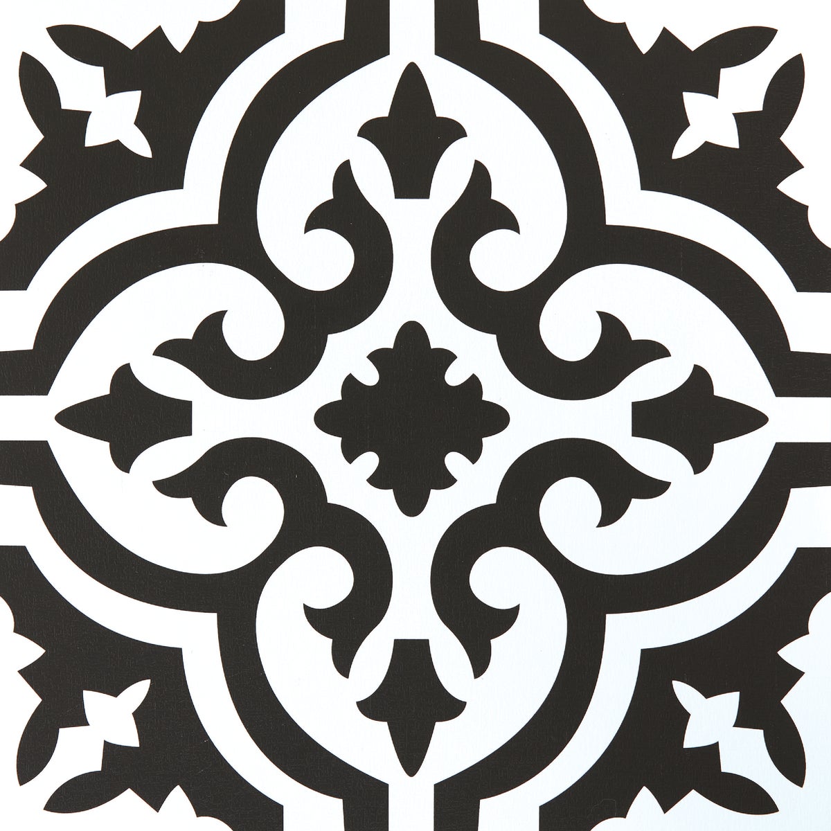 Home Impressions Black Telperion 12 In. x 12 In. Vinyl Floor Tile (45 Sq. Ft./Box)