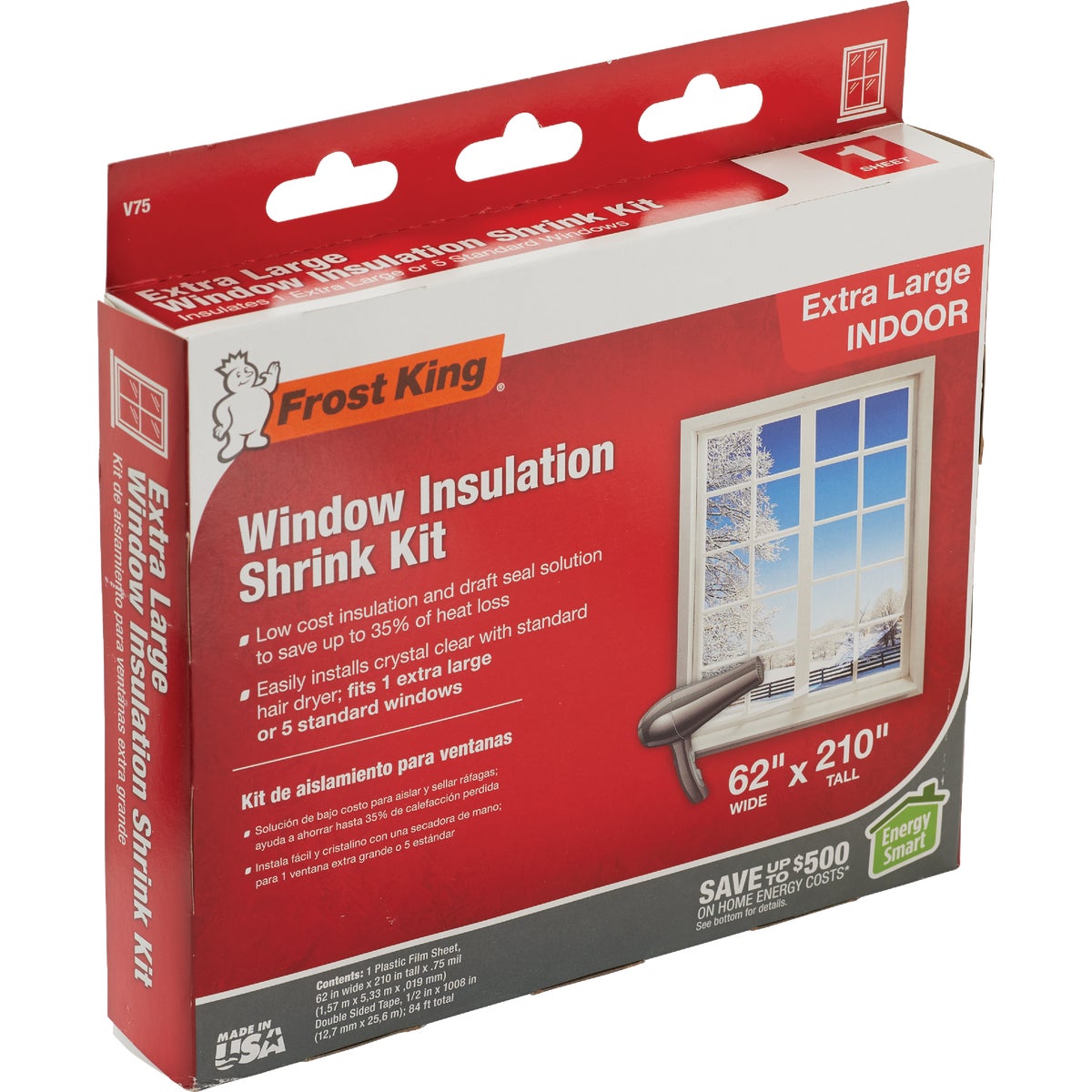 Frost King 62 In. x 210 In. Indoor Shrink Film Window Kit