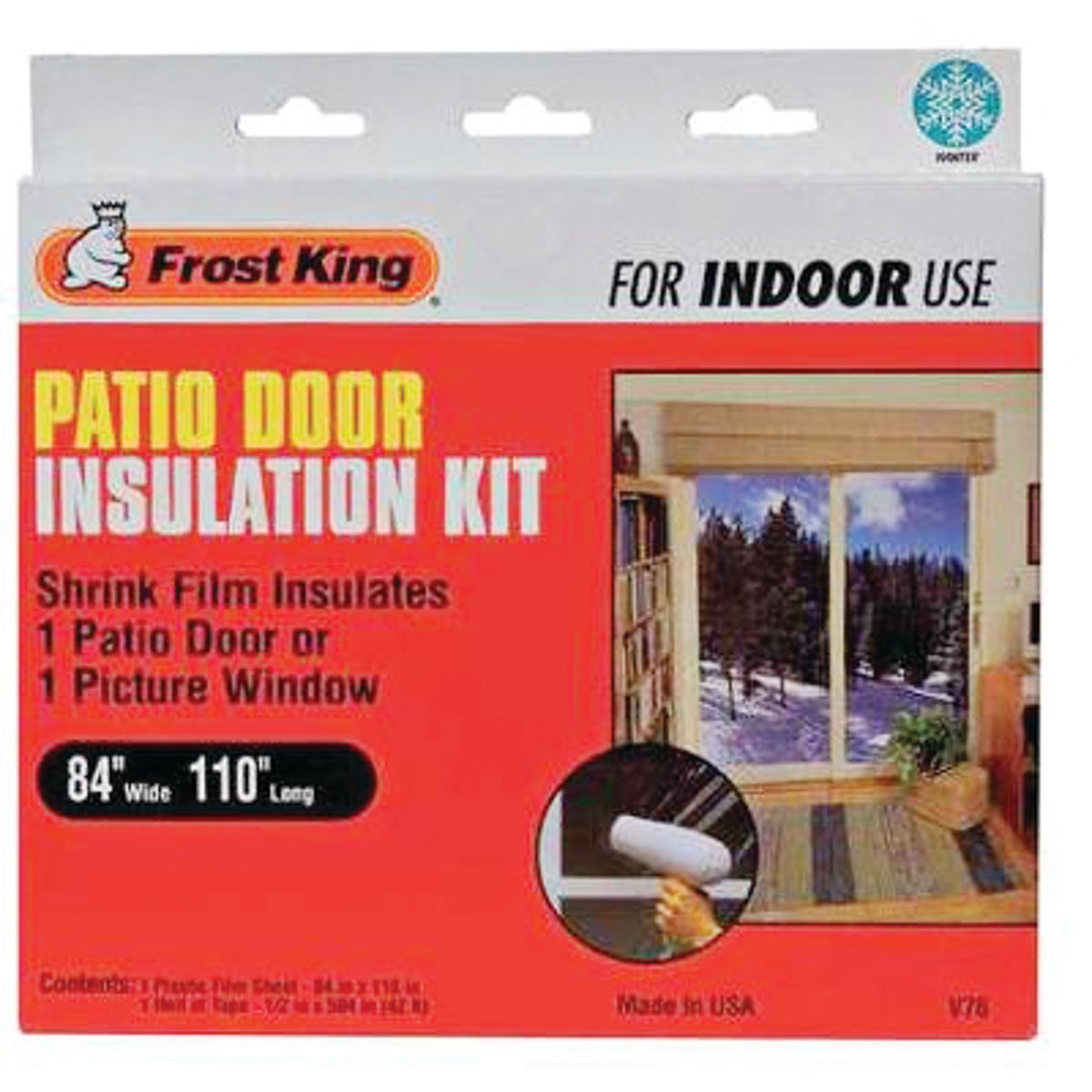 Frost King Indoor 84 In. x 110 In. Patio Door or Picture Window Insulation Kit